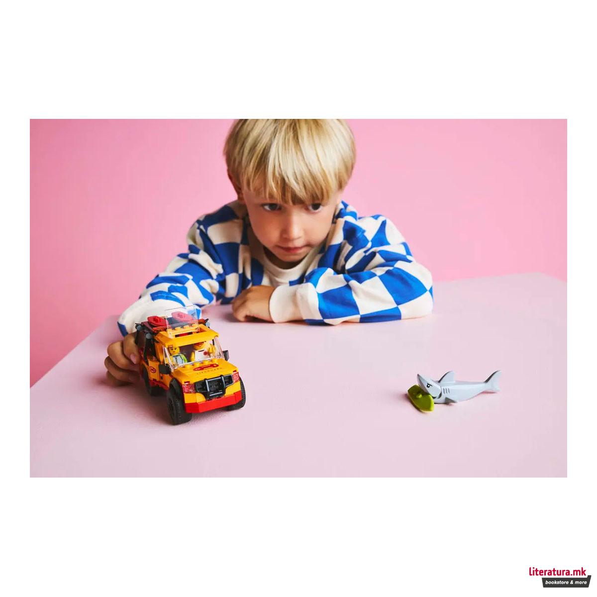 LEGO коцки, City, Lifeguard Beach Rescue Truck 