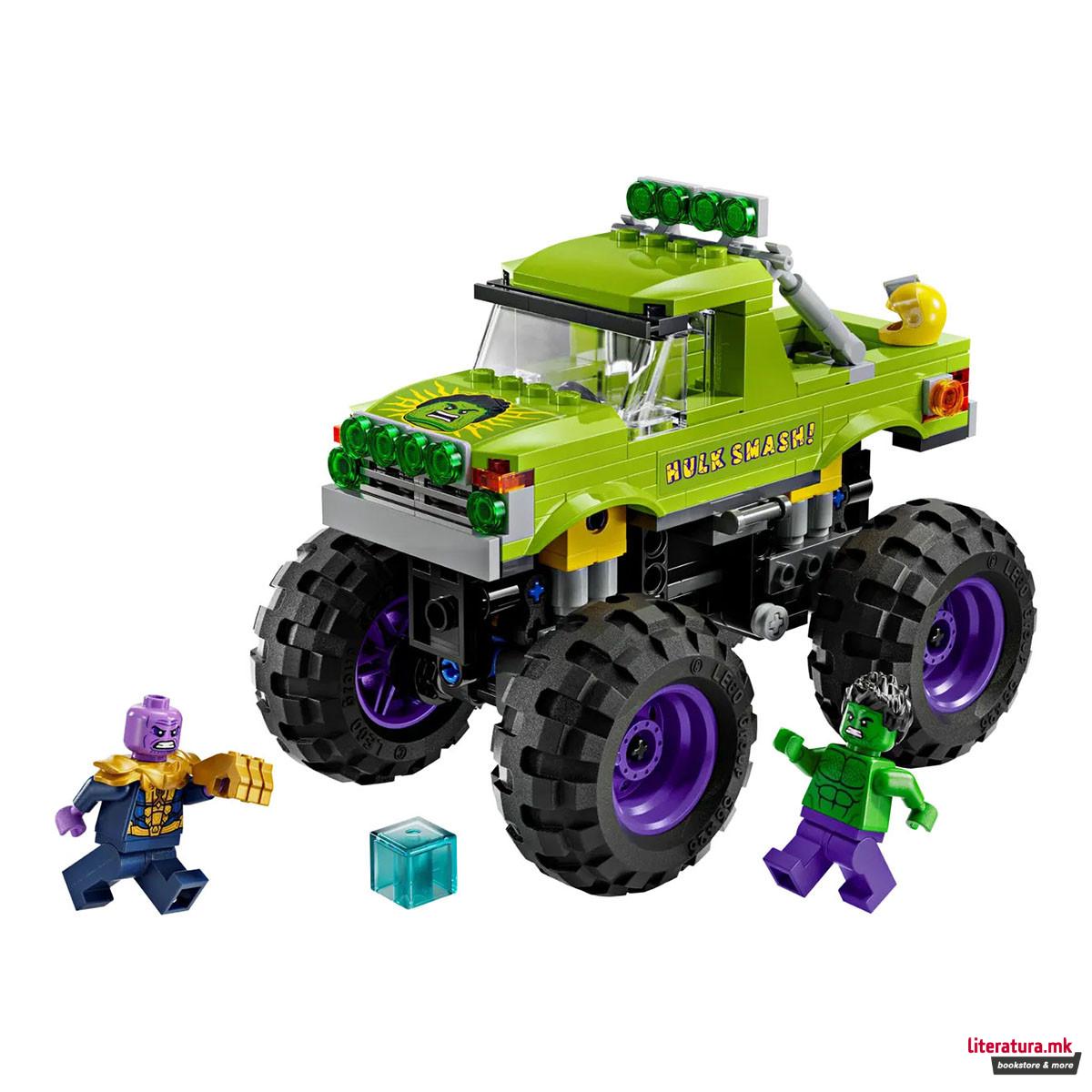 LEGO коцки, Marvel, The Hulk Truck vs. Thanos 