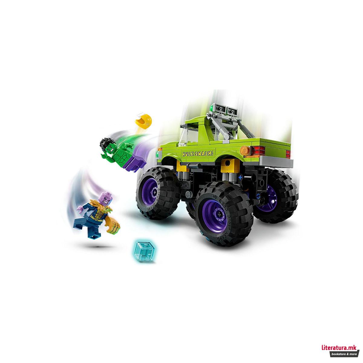 LEGO коцки, Marvel, The Hulk Truck vs. Thanos 