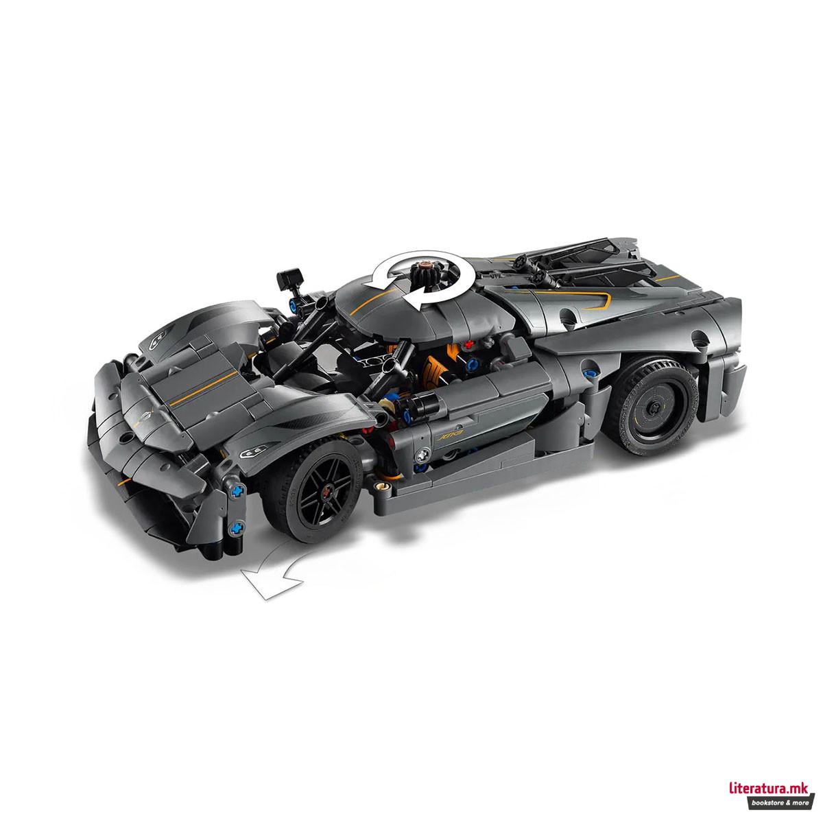 LEGO коцки, Technic, Koenigsegg Jesko Absolut Grey Hypercar 