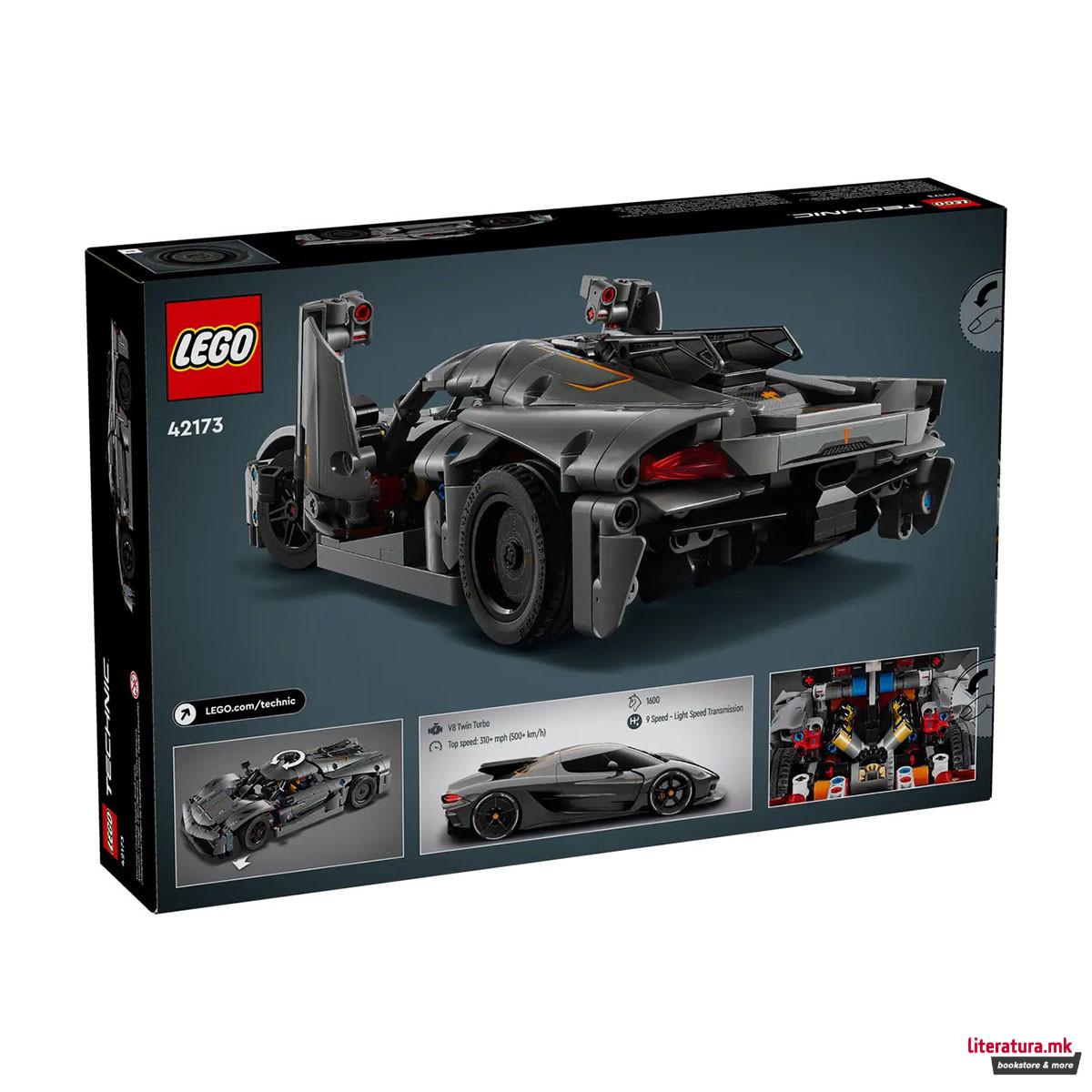 LEGO коцки, Technic, Koenigsegg Jesko Absolut Grey Hypercar 