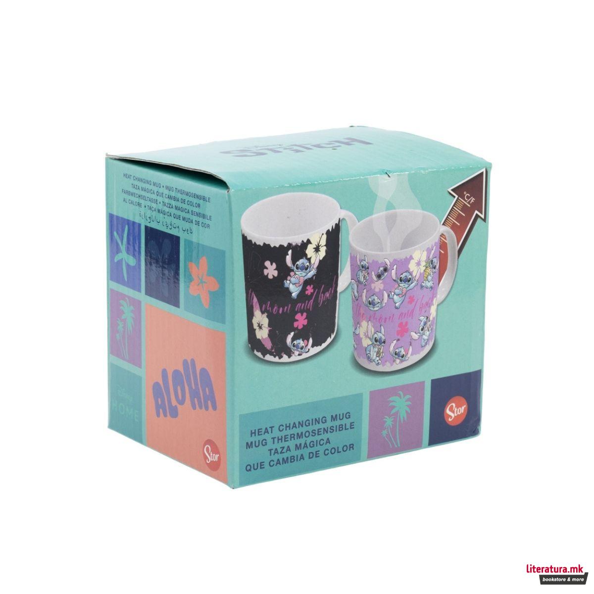 Шолја што менува боја, Stitch & Angel, 325 ml 