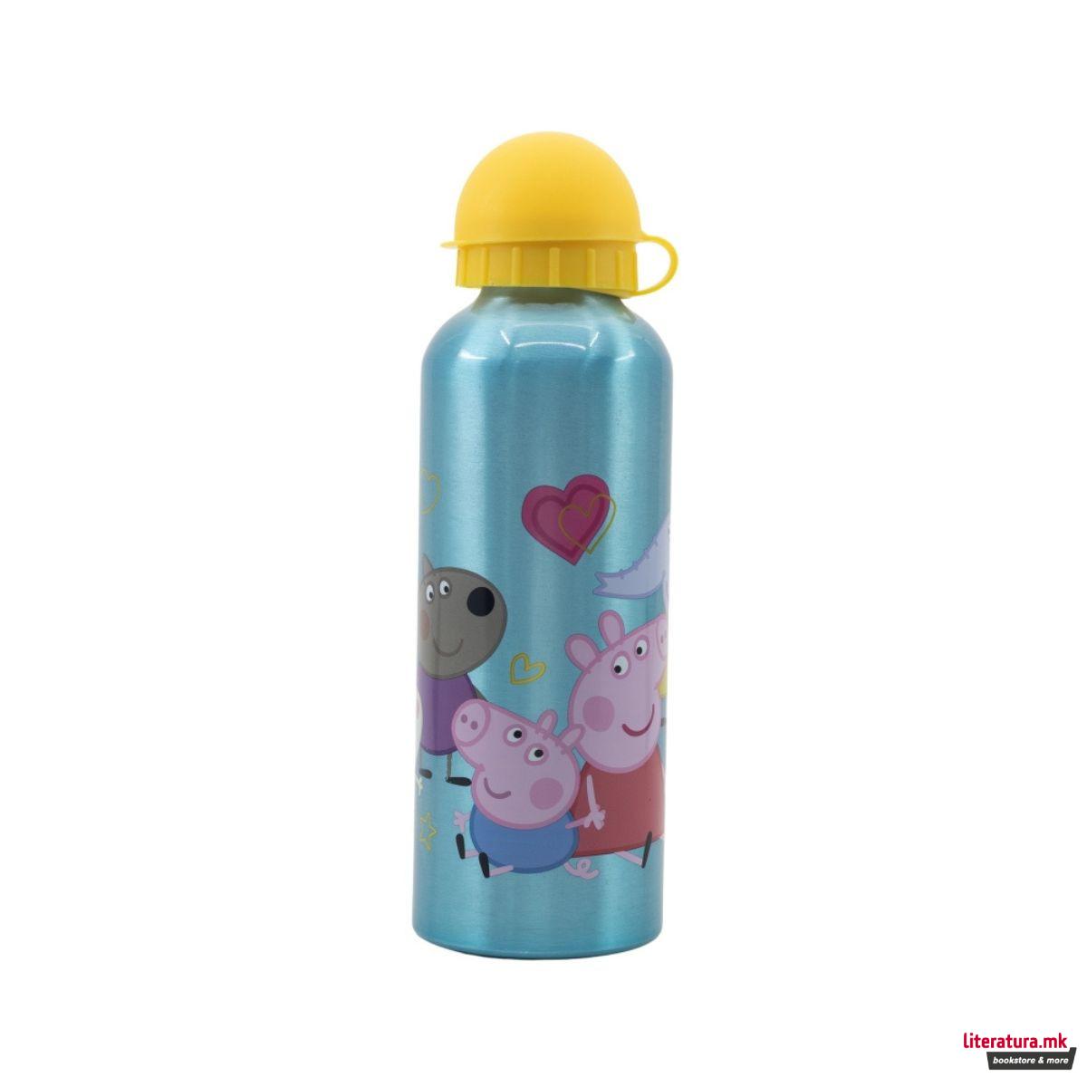 Детско алуминиумско шише, Peppa Pig, 530 ml 