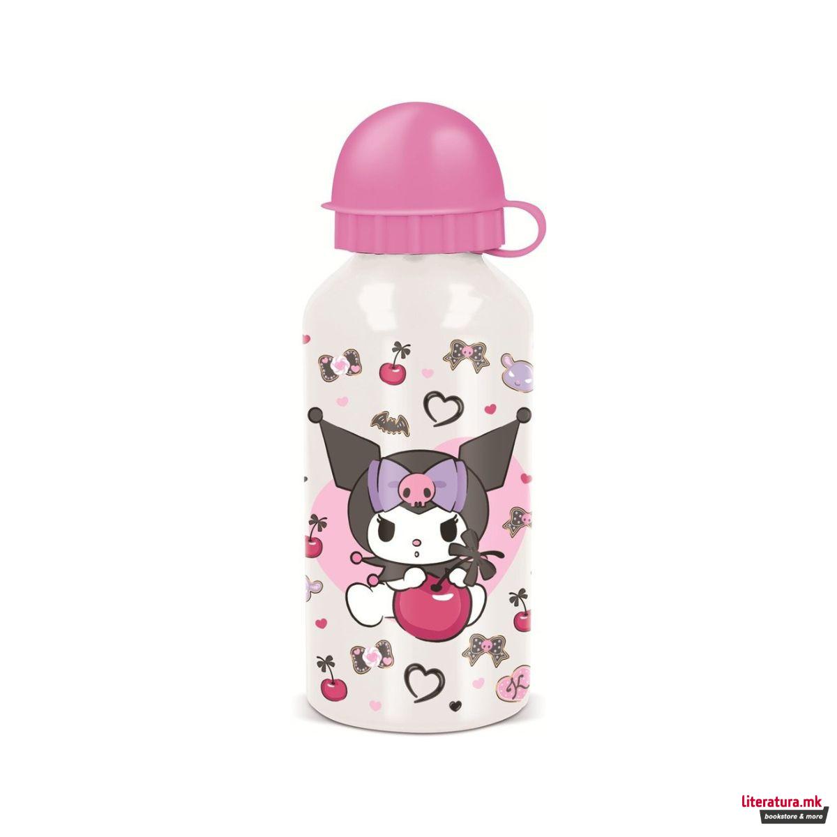 Детско алуминиумско шише, Kuromi, 400 ml 