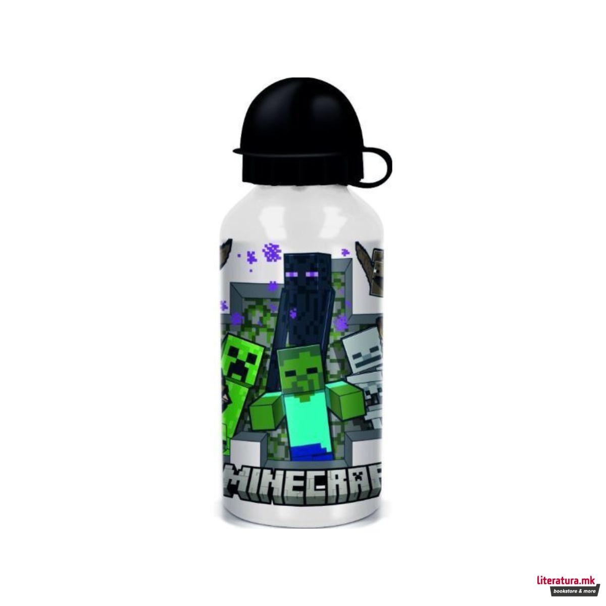 Детско алуминиумско шише, Minecraft, 400 ml 