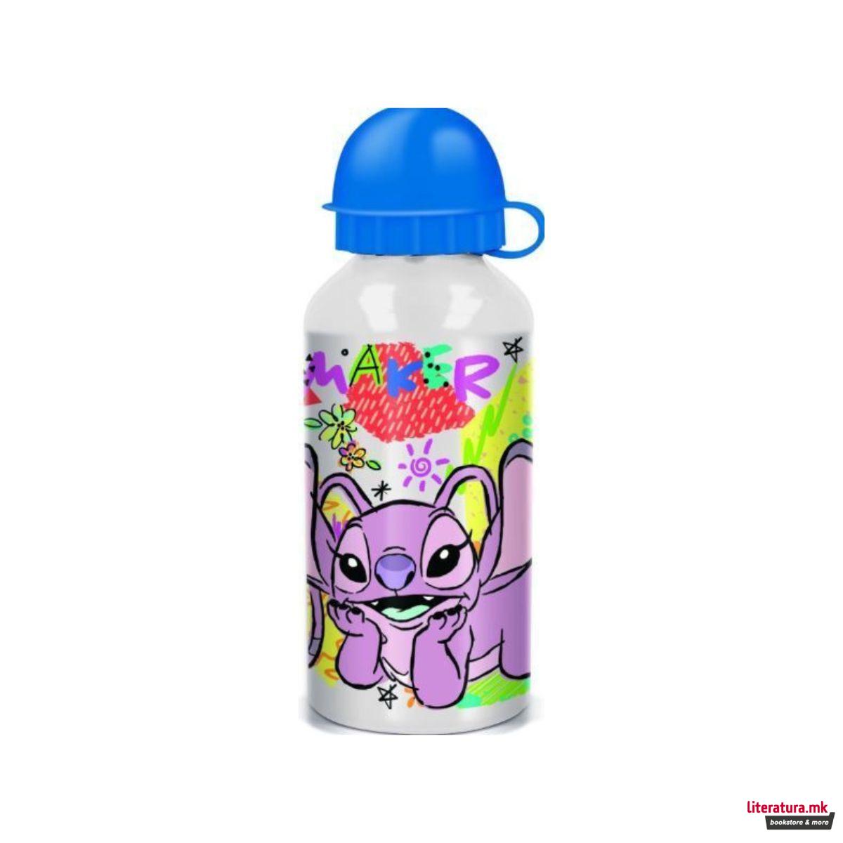 Детско алуминиумско шише, Stitch, 400 ml 