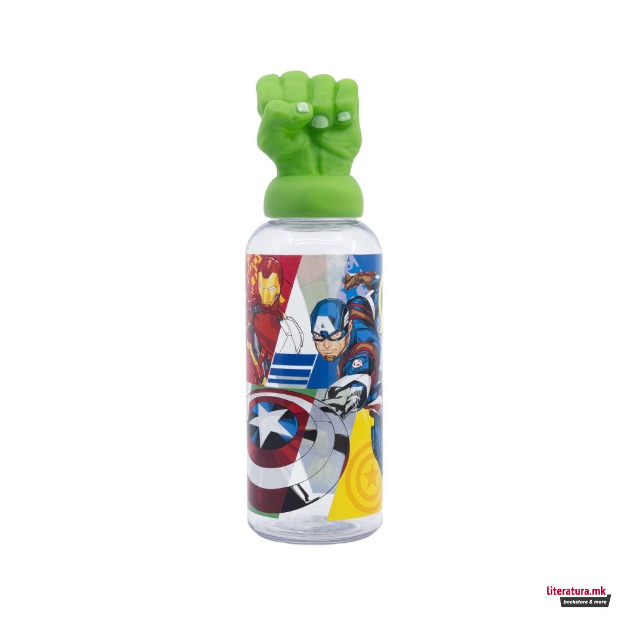Детско шише со 3Д фигура, Avengers - Hulk, 560 ml 