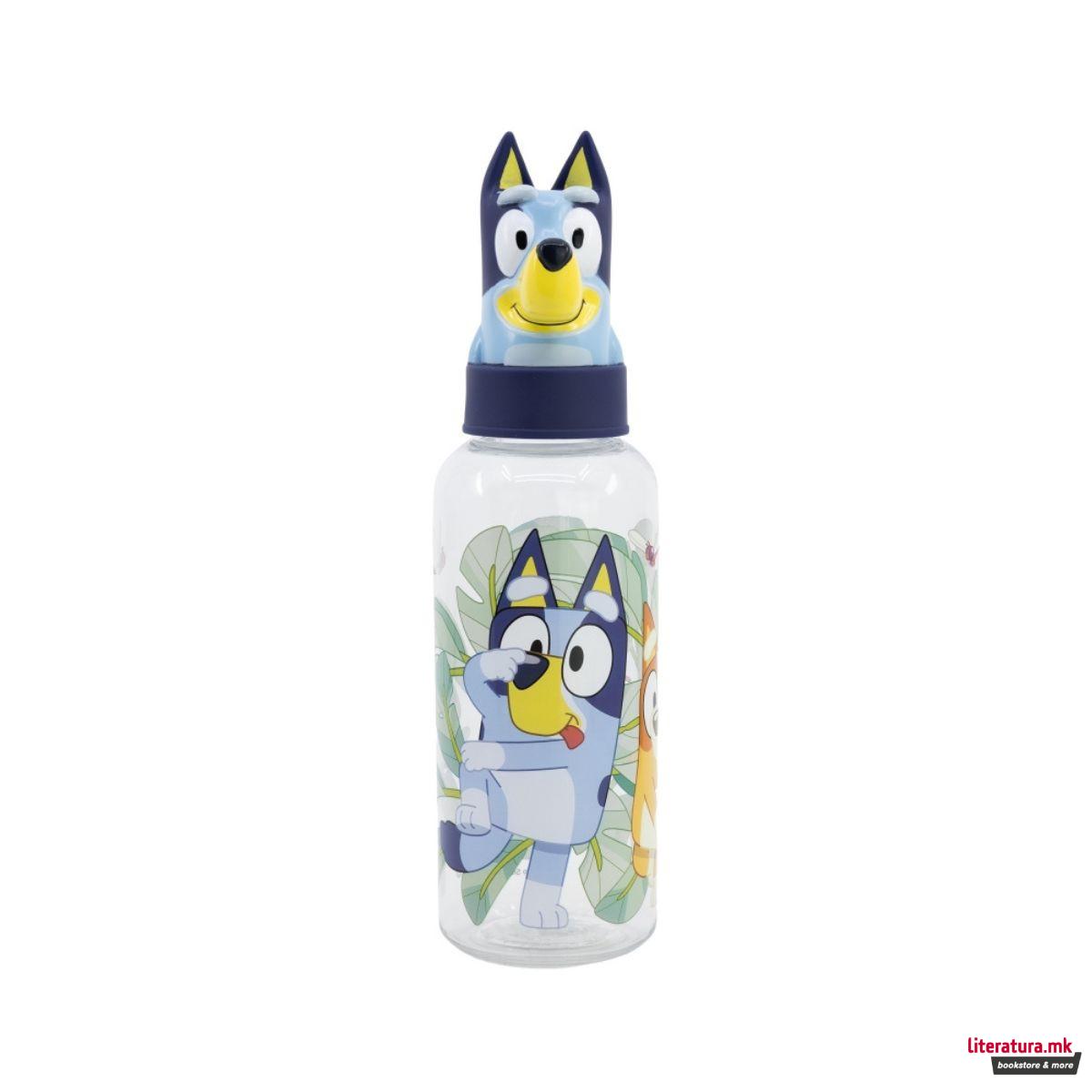 Детско шише со 3Д фигура, Bluey, 560 ml 