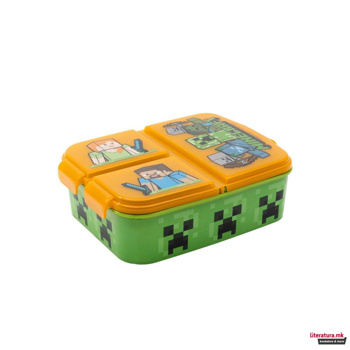 Кутија за ужинка со 3 прегради, Minecraft 