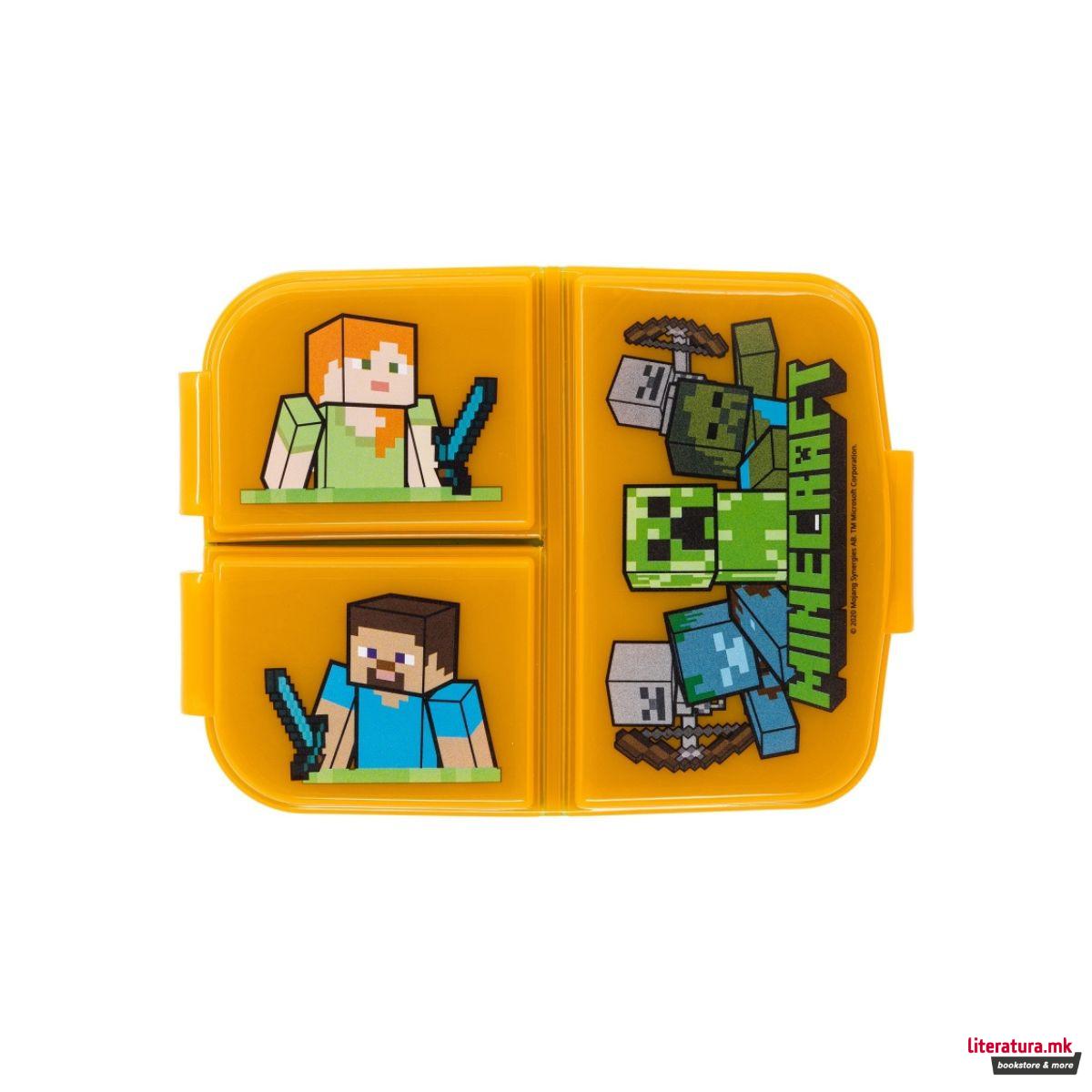 Кутија за ужинка со 3 прегради, Minecraft 