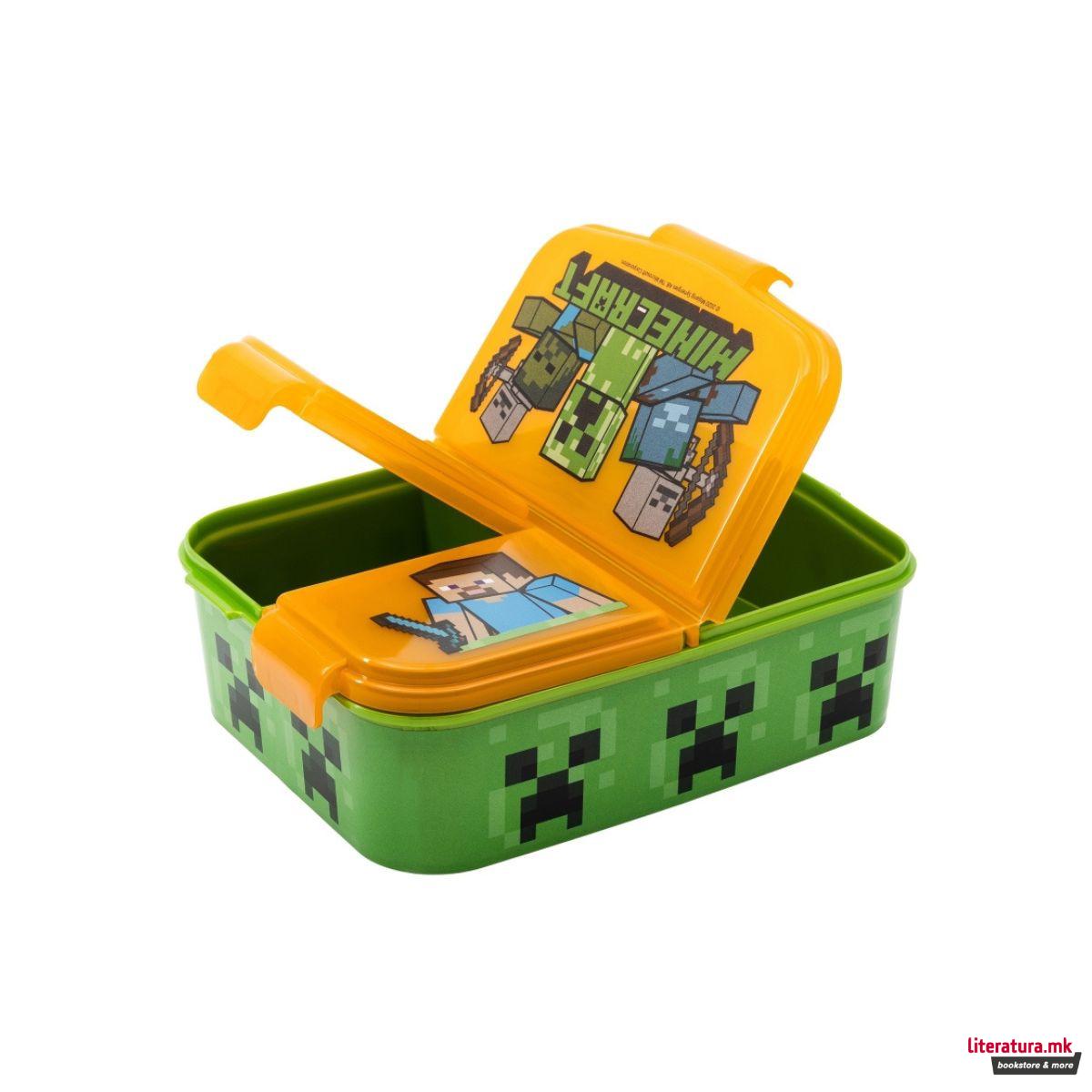 Кутија за ужинка со 3 прегради, Minecraft 