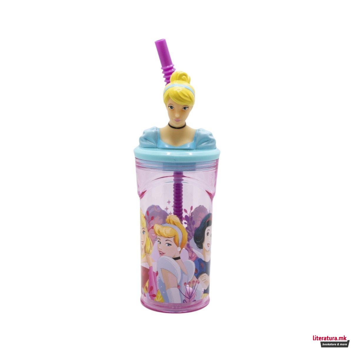 Детска чаша со сламка, Pokemon - Disney Princess - Cinderella, 360 ml 