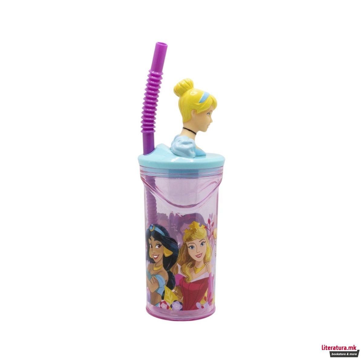 Детска чаша со сламка, Pokemon - Disney Princess - Cinderella, 360 ml 