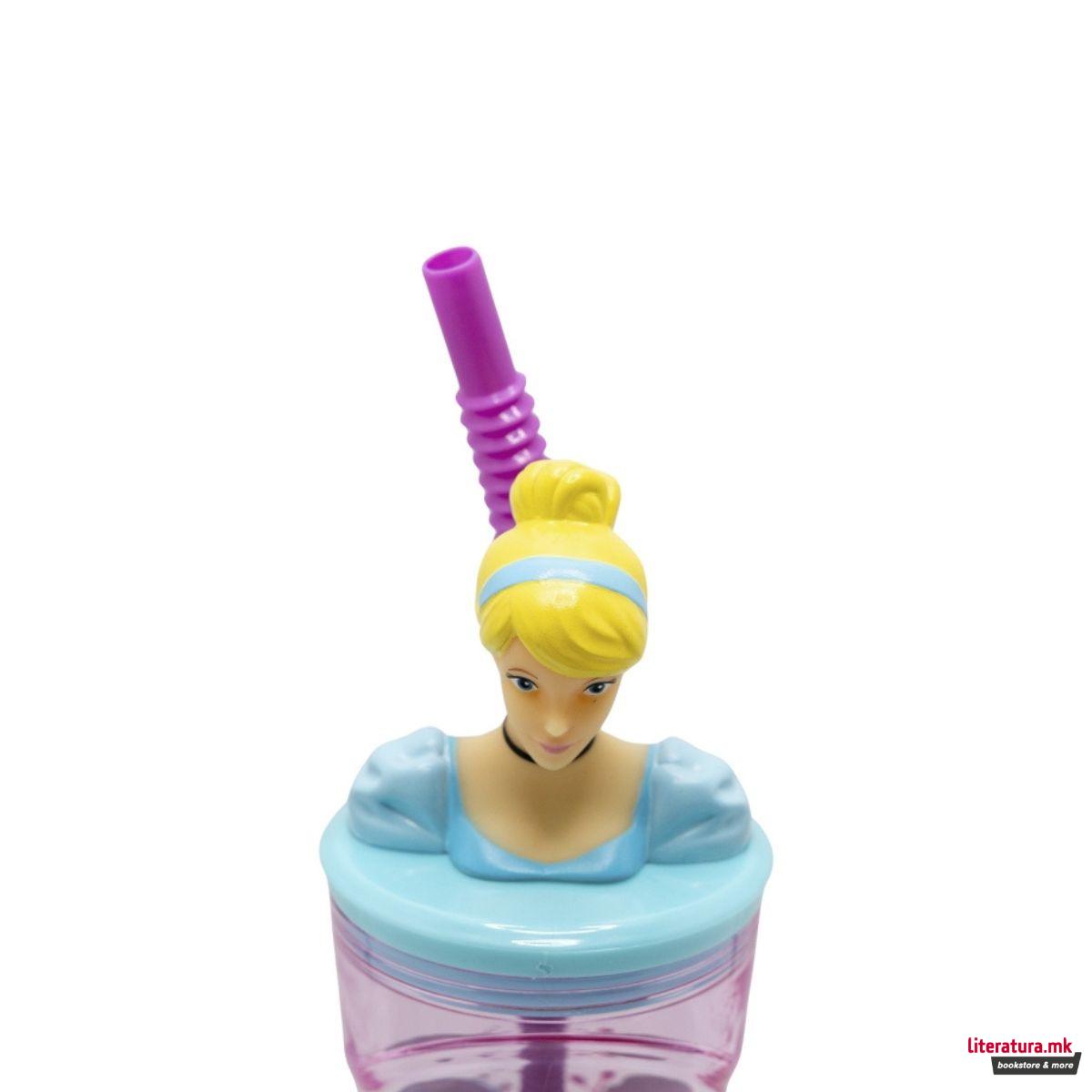 Детска чаша со сламка, Pokemon - Disney Princess - Cinderella, 360 ml 