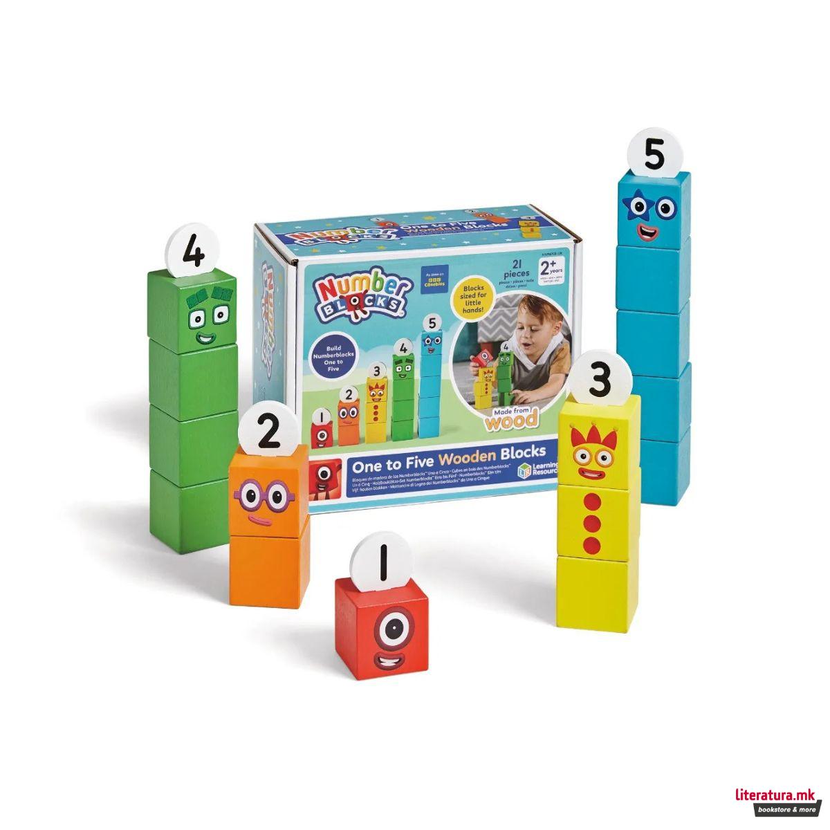 Дрвени едукативни коцки, Numberblocks® One to Five 