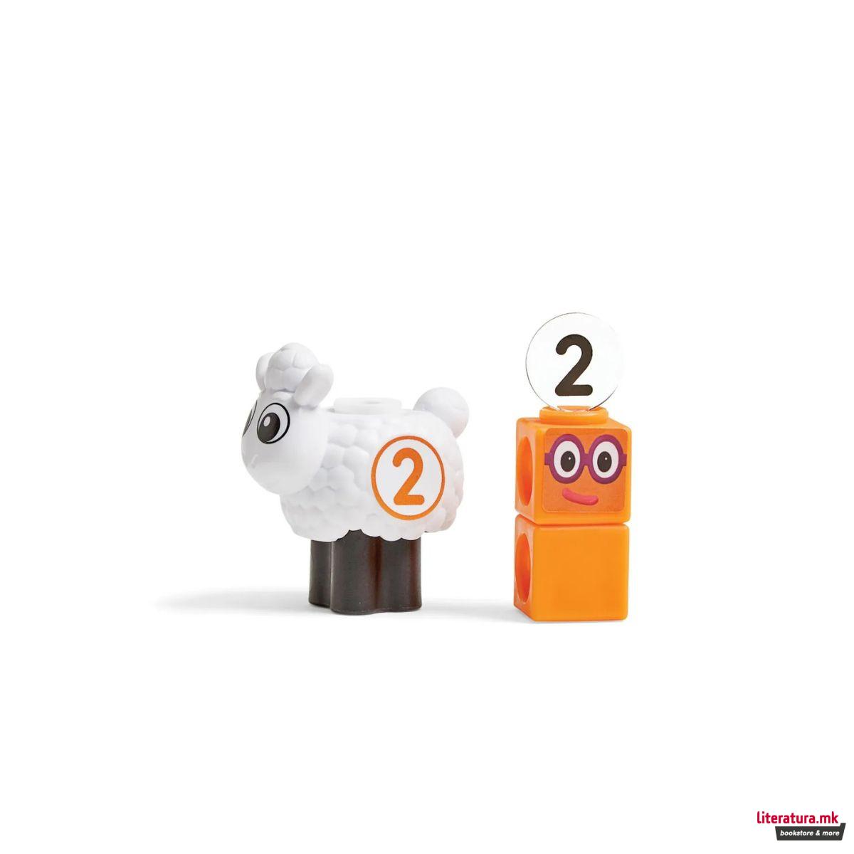 Сет за игра со математички коцки, MathLink® Cubes Numberblocks® Sheep Farm 