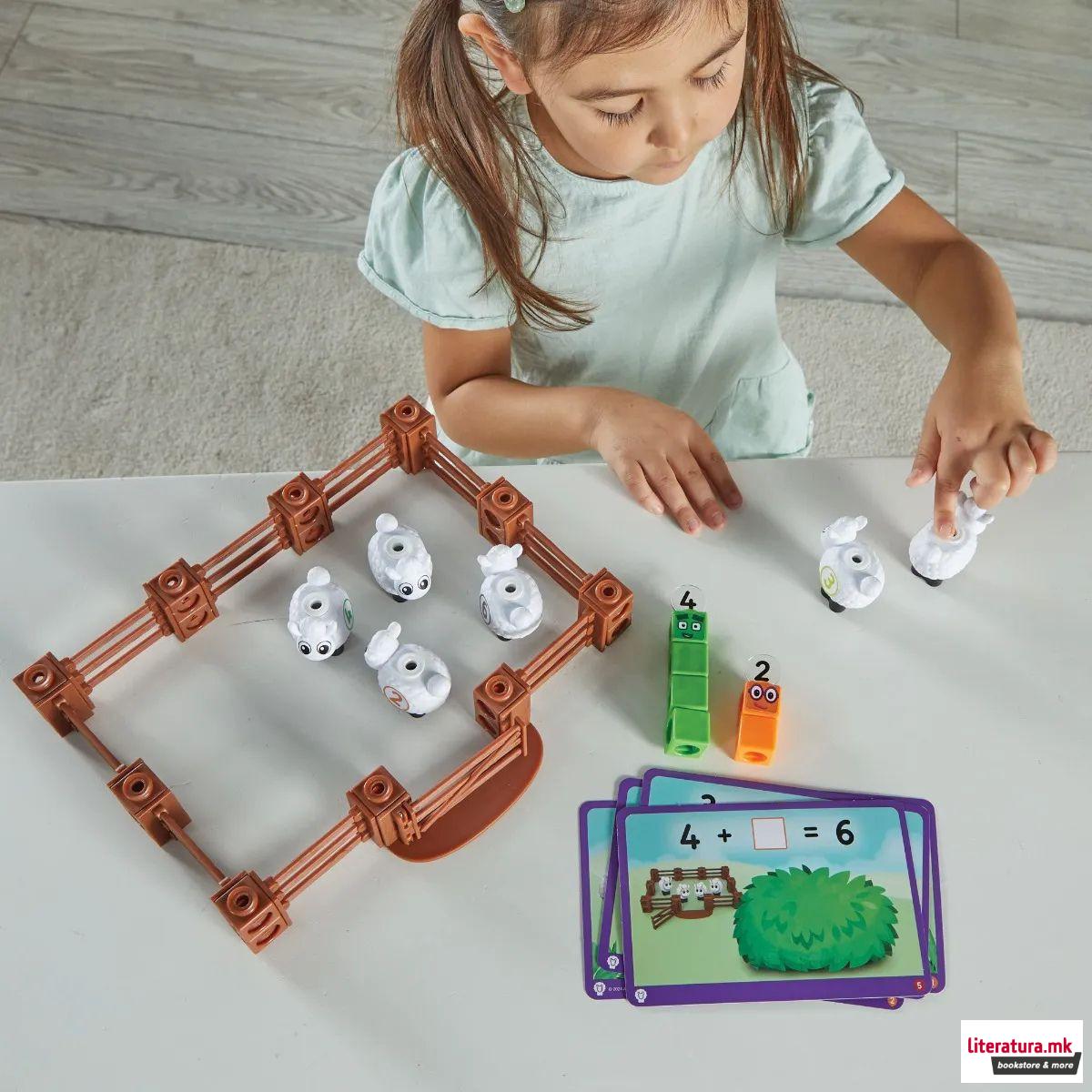 Сет за игра со математички коцки, MathLink® Cubes Numberblocks® Sheep Farm 