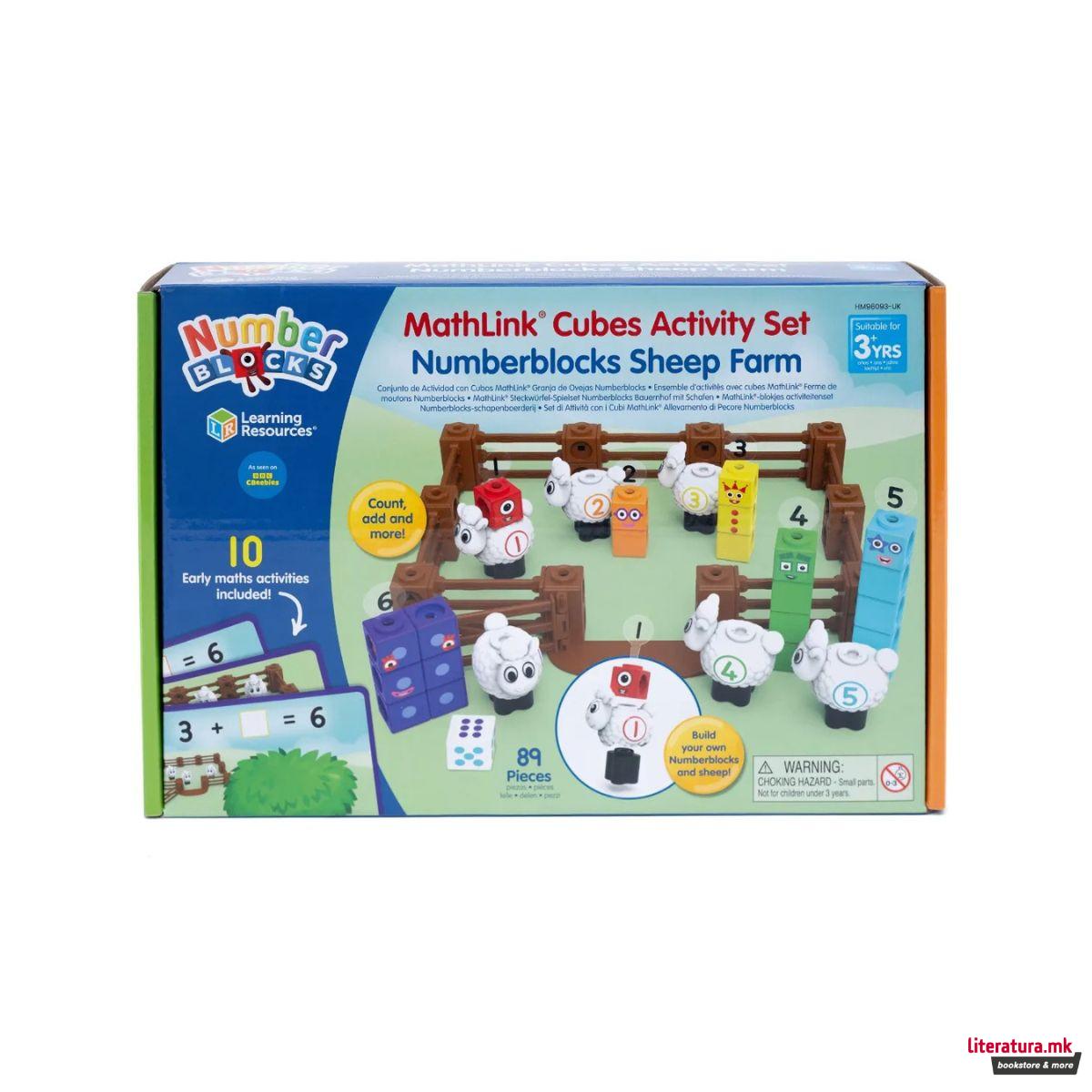 Сет за игра со математички коцки, MathLink® Cubes Numberblocks® Sheep Farm 