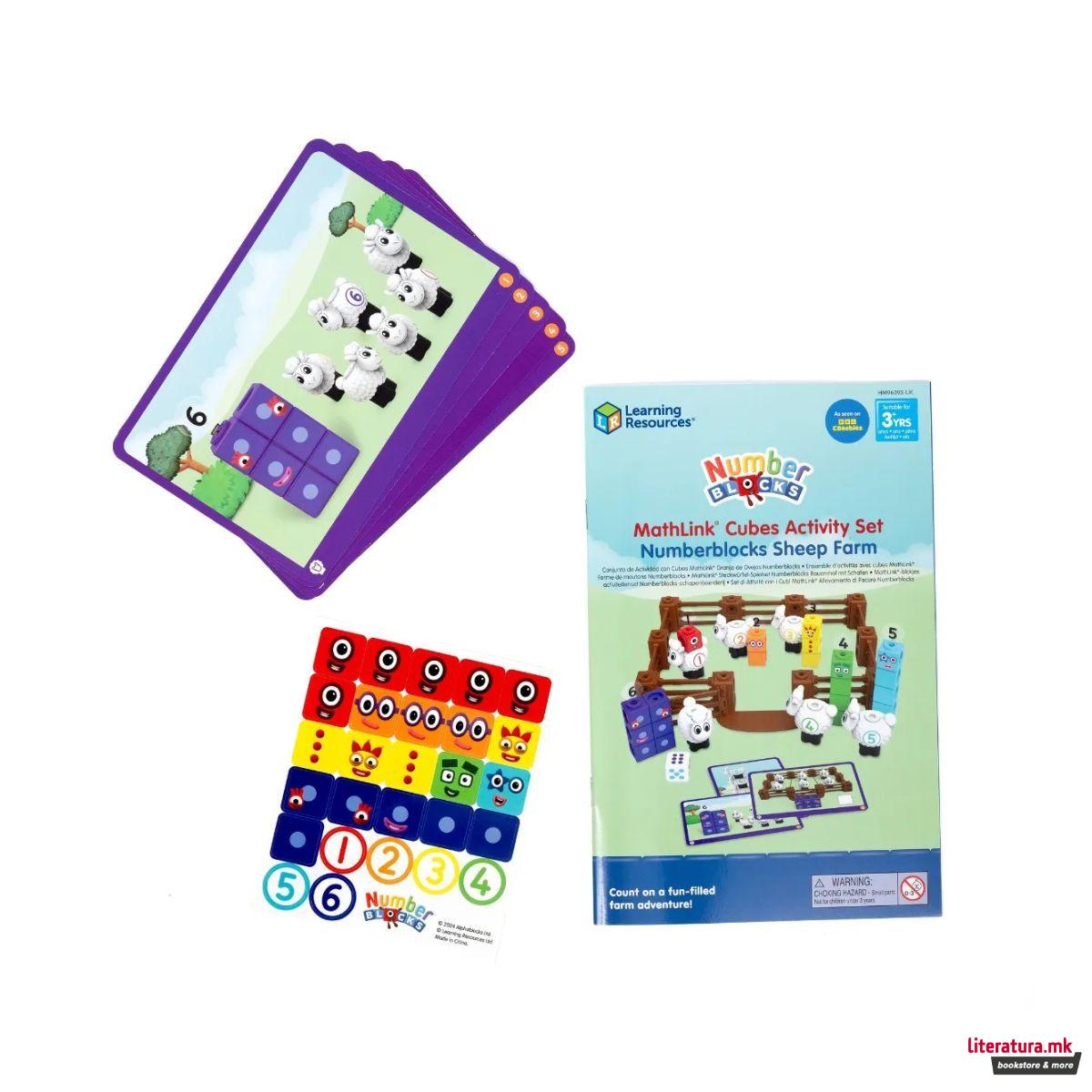 Сет за игра со математички коцки, MathLink® Cubes Numberblocks® Sheep Farm 