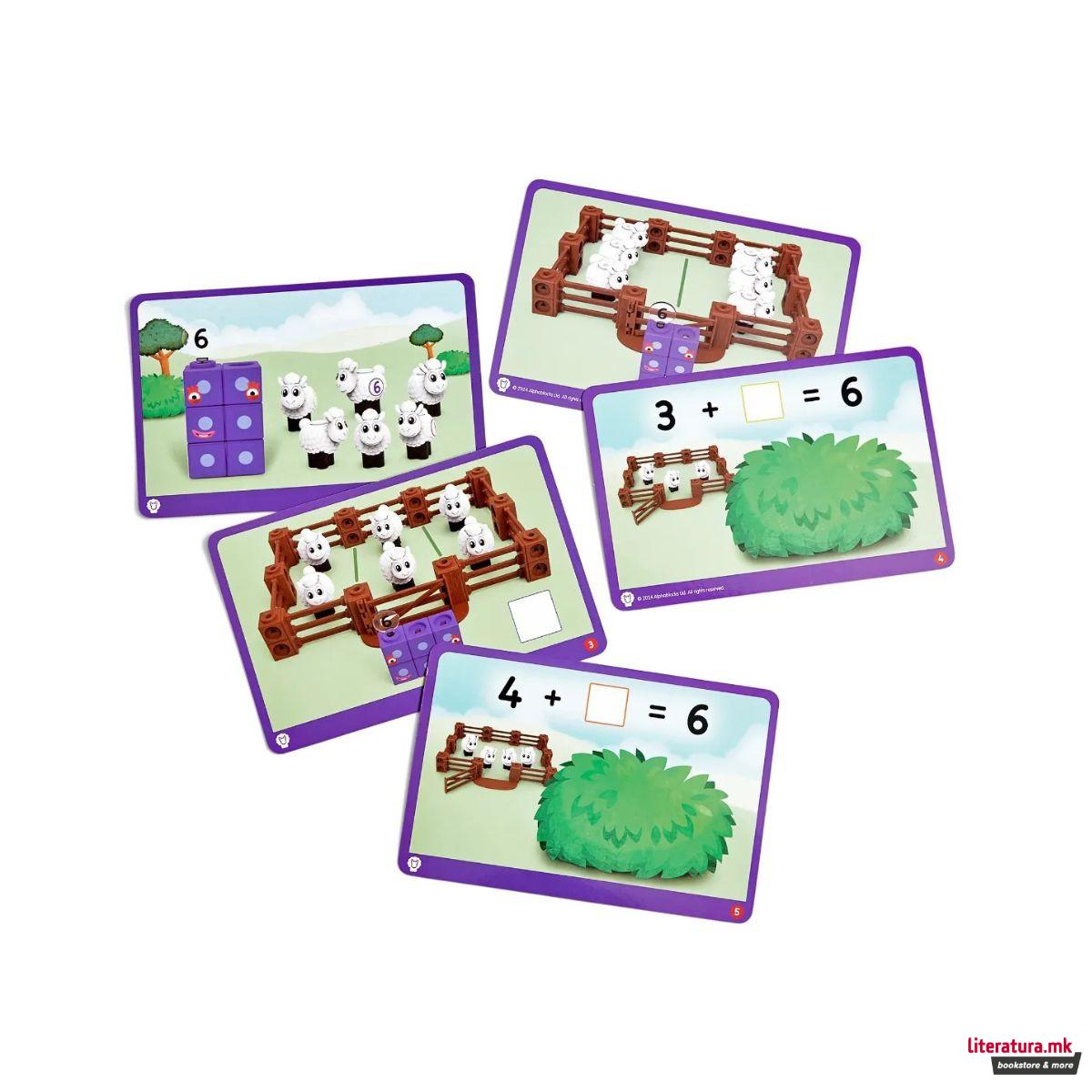 Сет за игра со математички коцки, MathLink® Cubes Numberblocks® Sheep Farm 