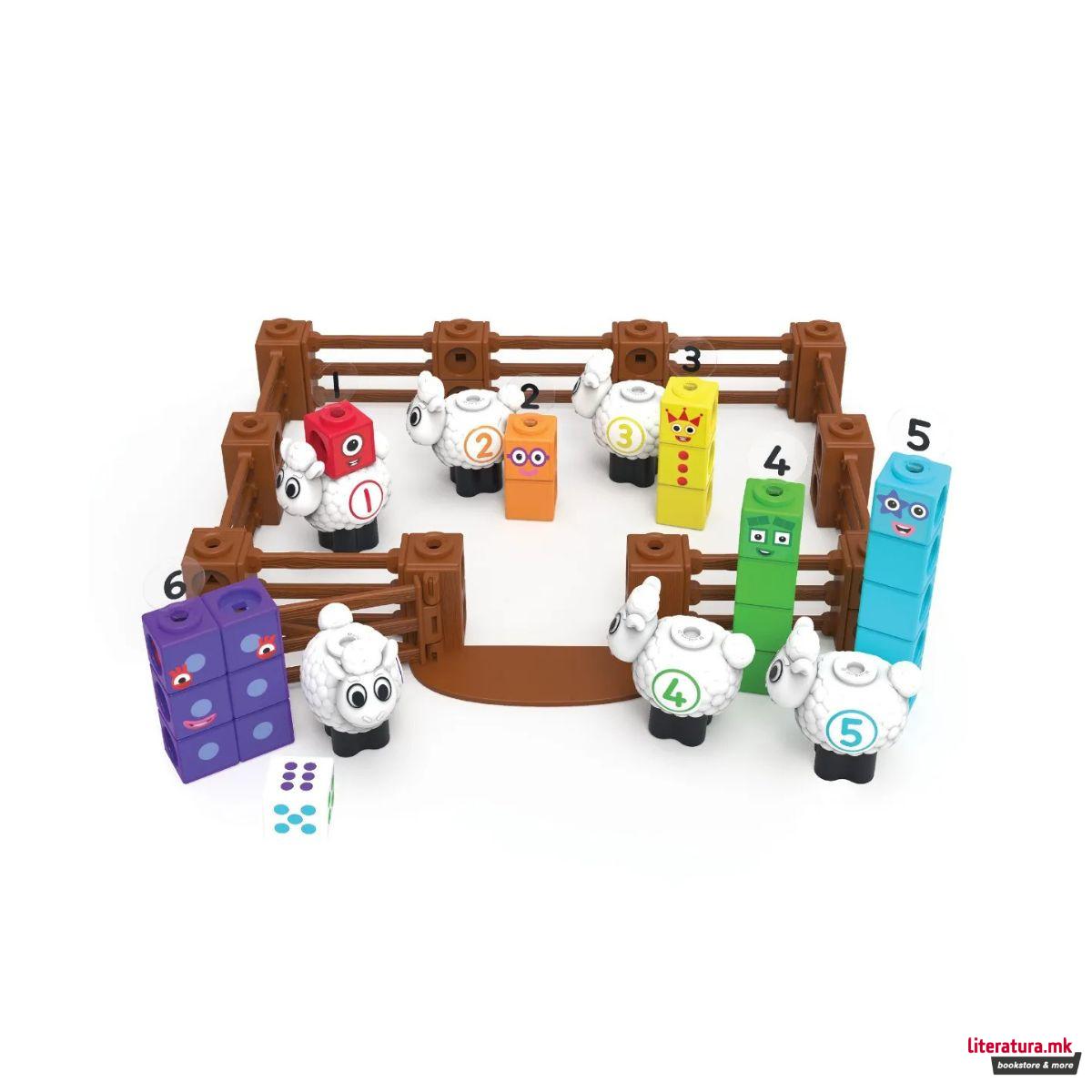 Сет за игра со математички коцки, MathLink® Cubes Numberblocks® Sheep Farm 