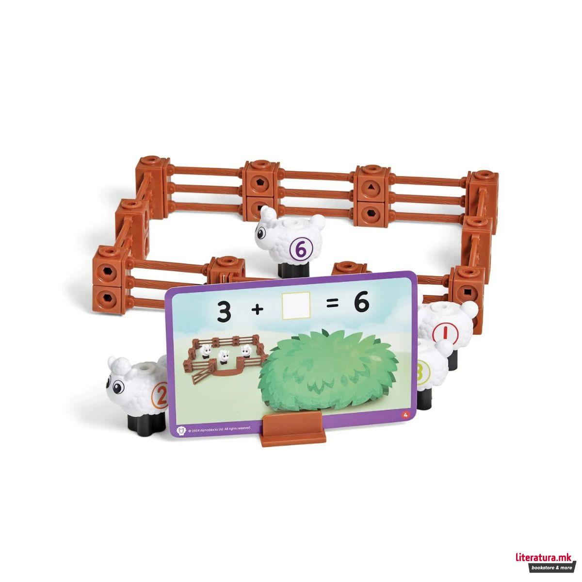 Сет за игра со математички коцки, MathLink® Cubes Numberblocks® Sheep Farm 