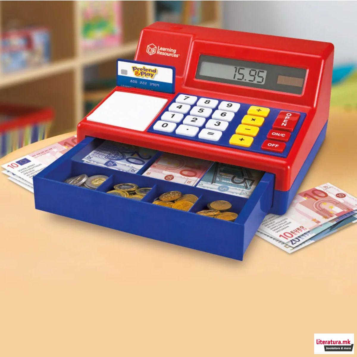 Сет за игра, Pretend & Play® Calculator Cash Register with Euro Money 