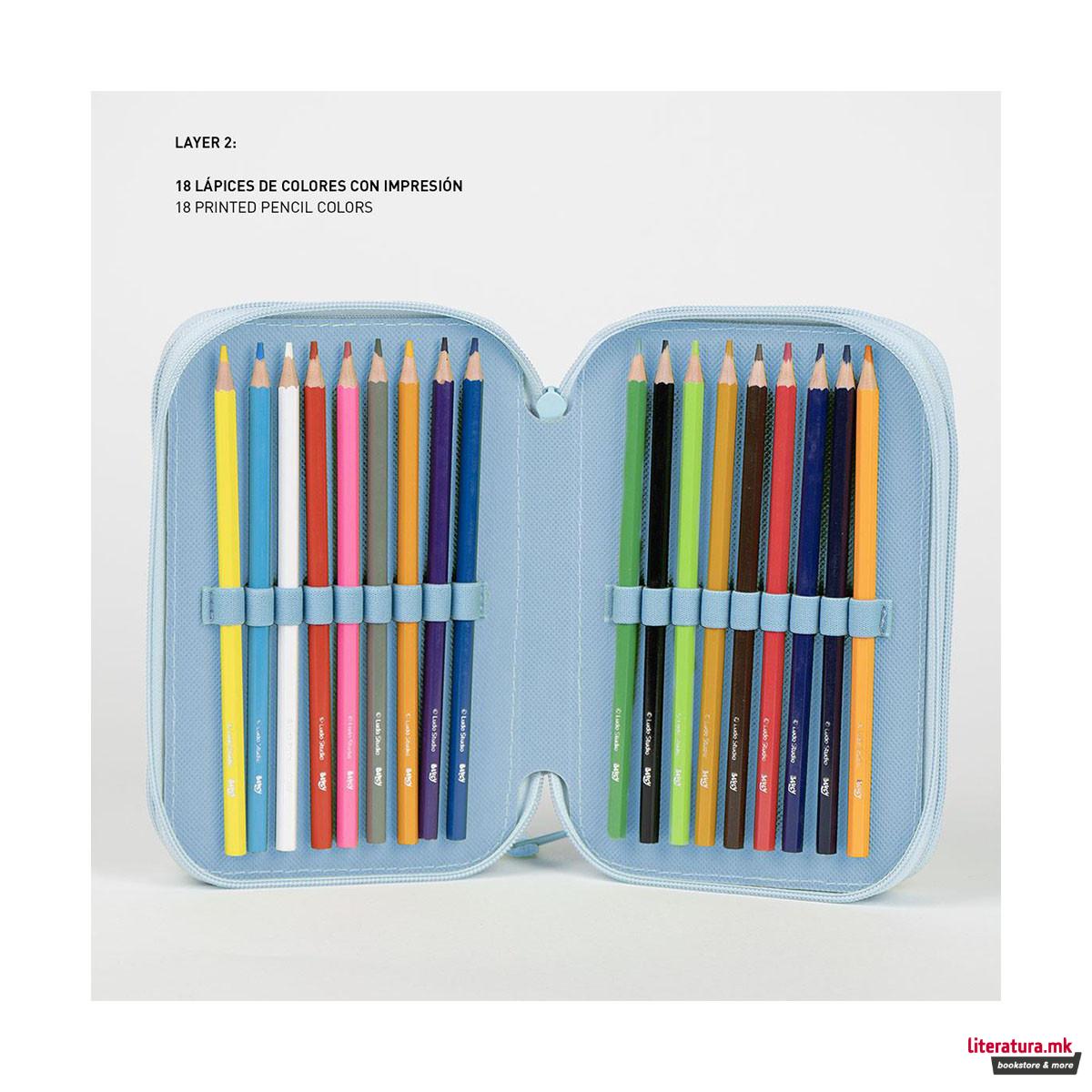 Несесер за моливи - полн, Bluey 