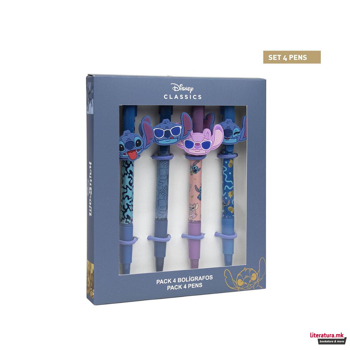 Сет од 4 пенкала, Disney: Stitch 