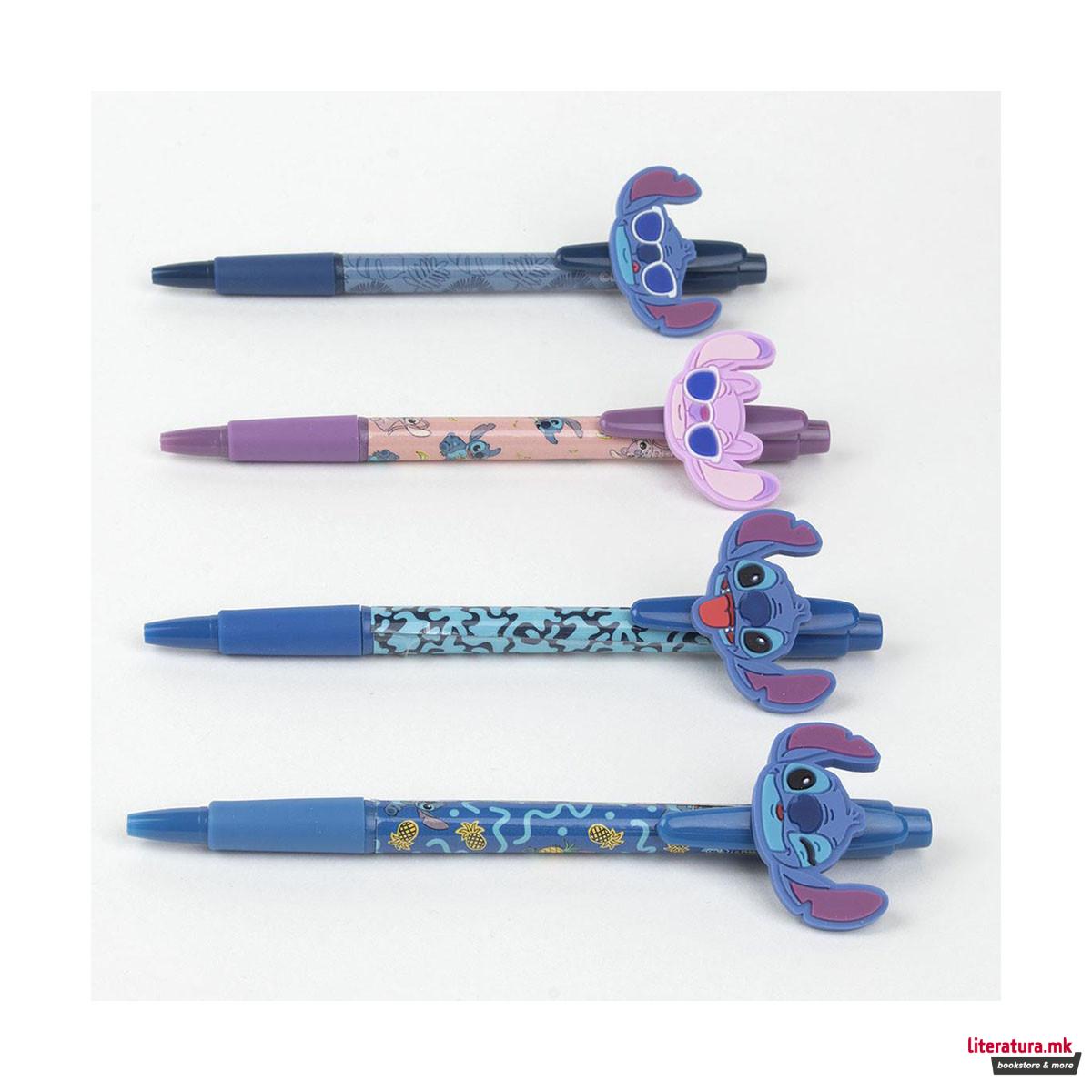 Сет од 4 пенкала, Disney: Stitch 