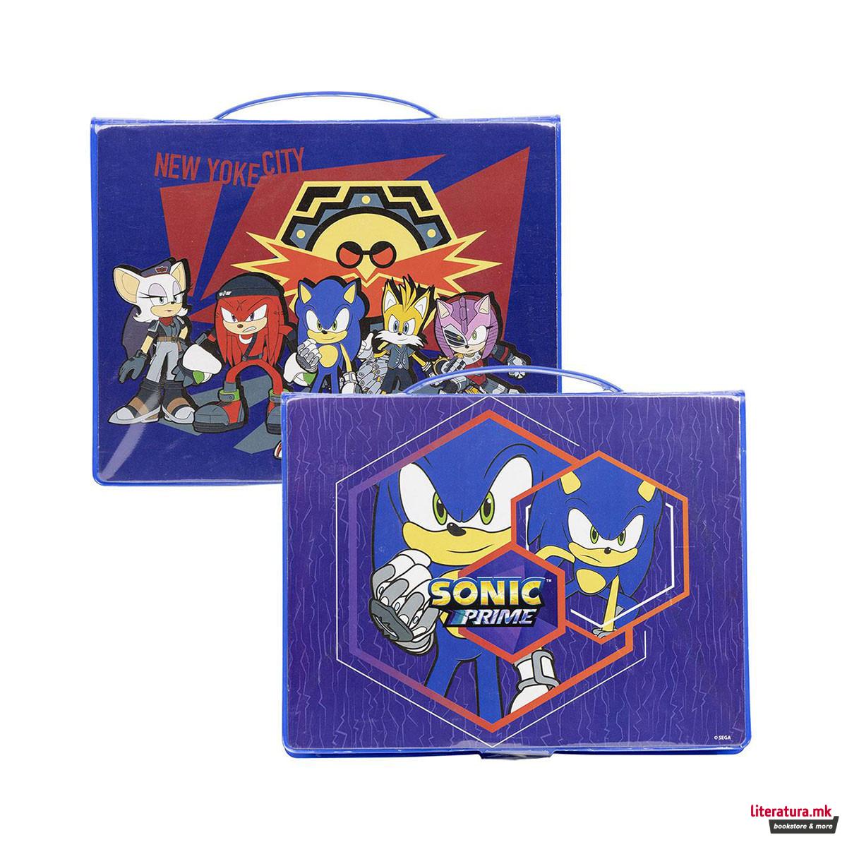 Сет за цртање и боење - куферче, Sonic Prime 