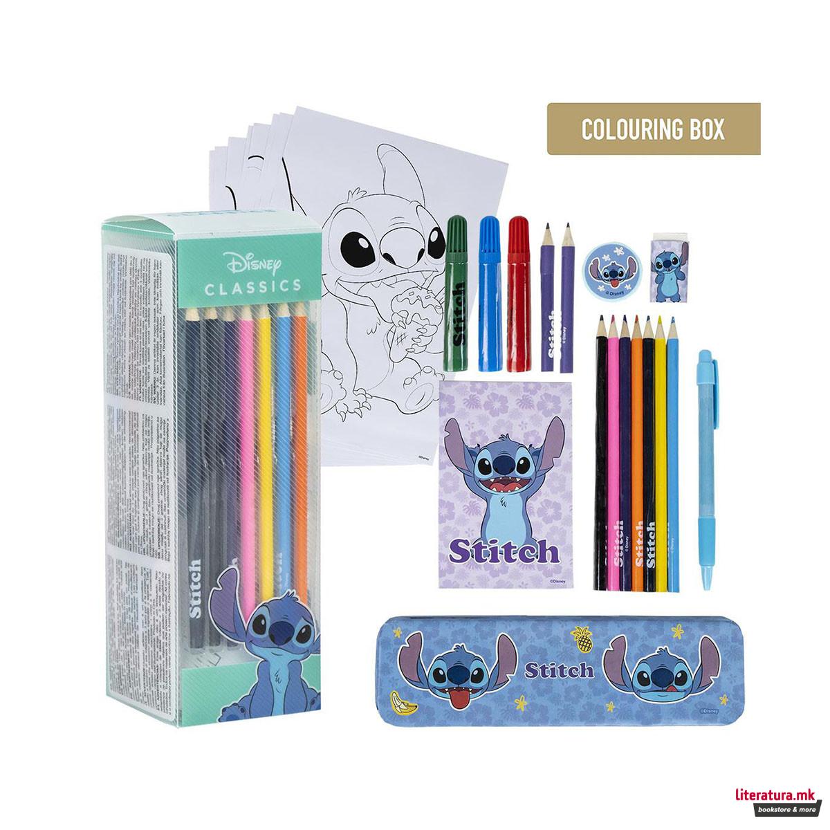 Сет за цртање и боење - кутија, Disney: Stitch 