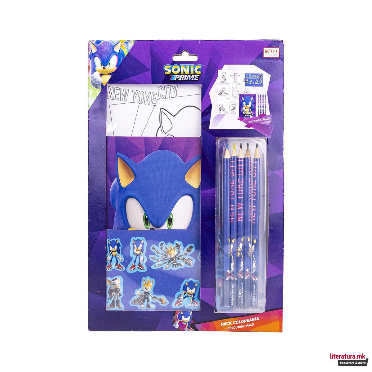 Сет за цртање и боење - блистер, Sonic Prime 