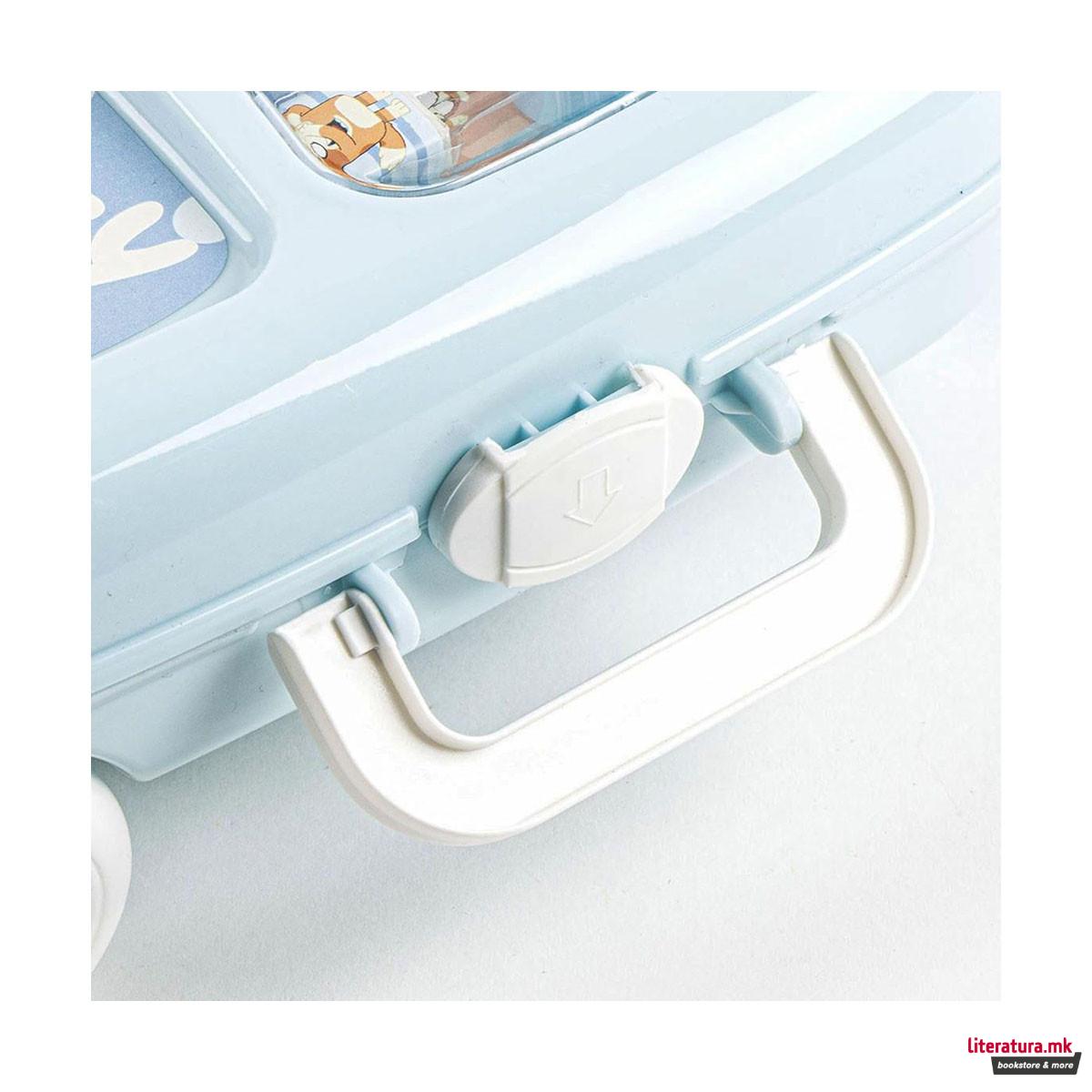 Сет за цртање и боење - куферче со тркалца, Bluey 