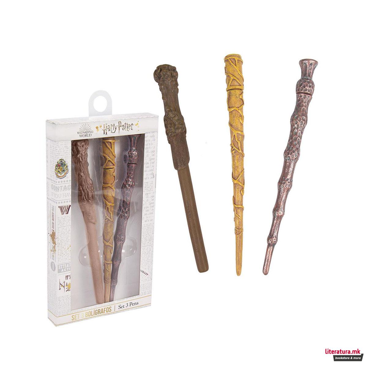 Сет од 3 пенкала - стапчиња, Harry Potter 