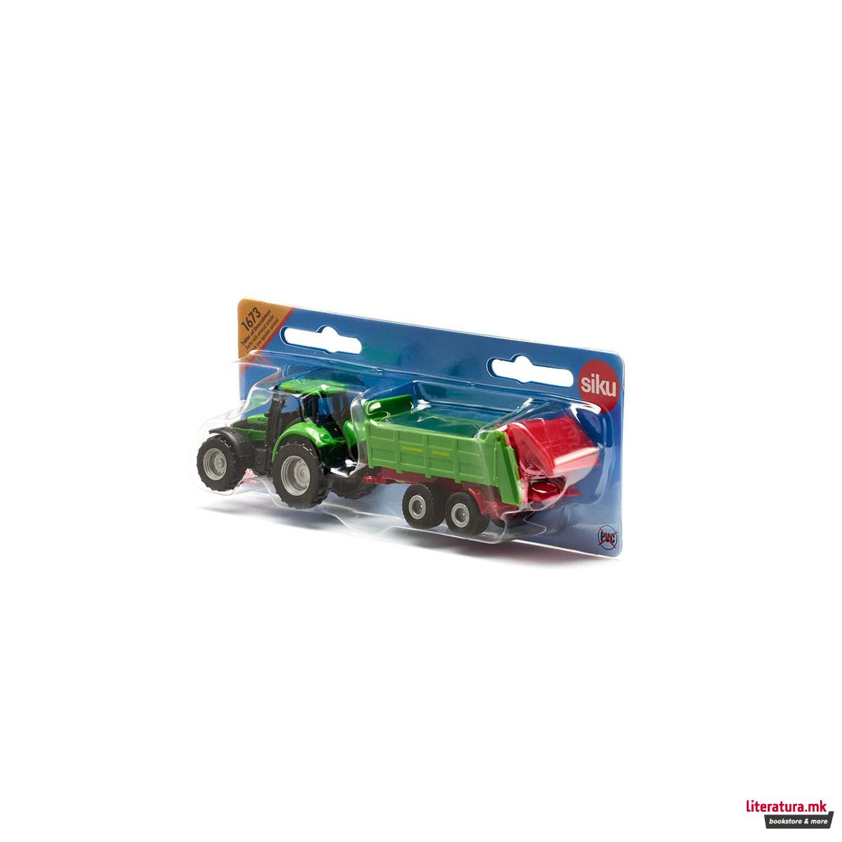 Фигура, Deutz-Fahr w/Universal Strautmann Manure Spreader 