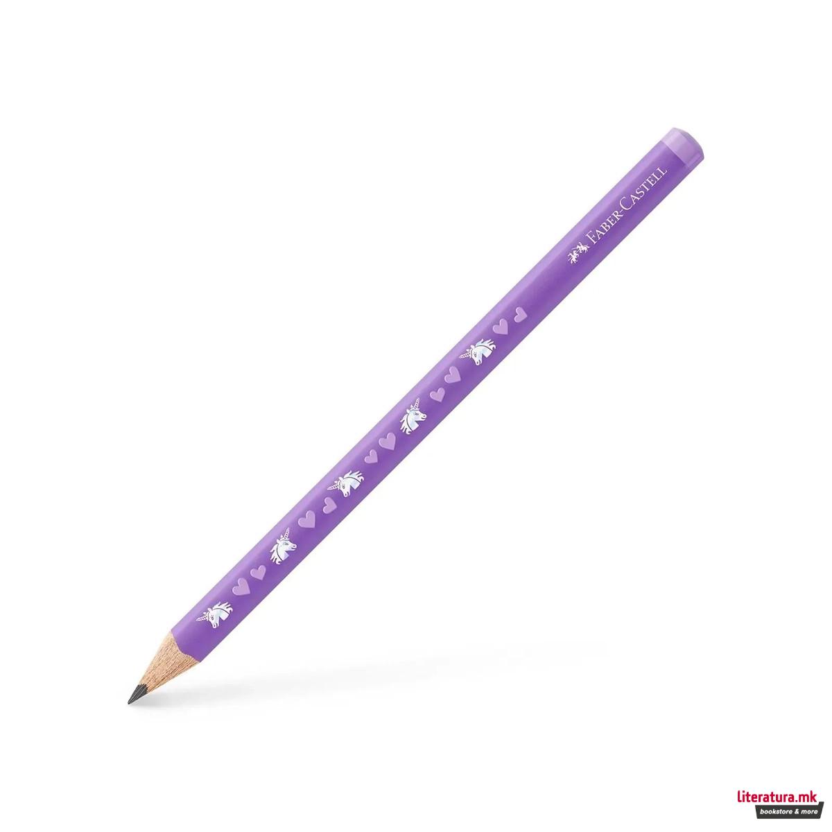 Молив HB, Unicorn Jumbo, виолетов 