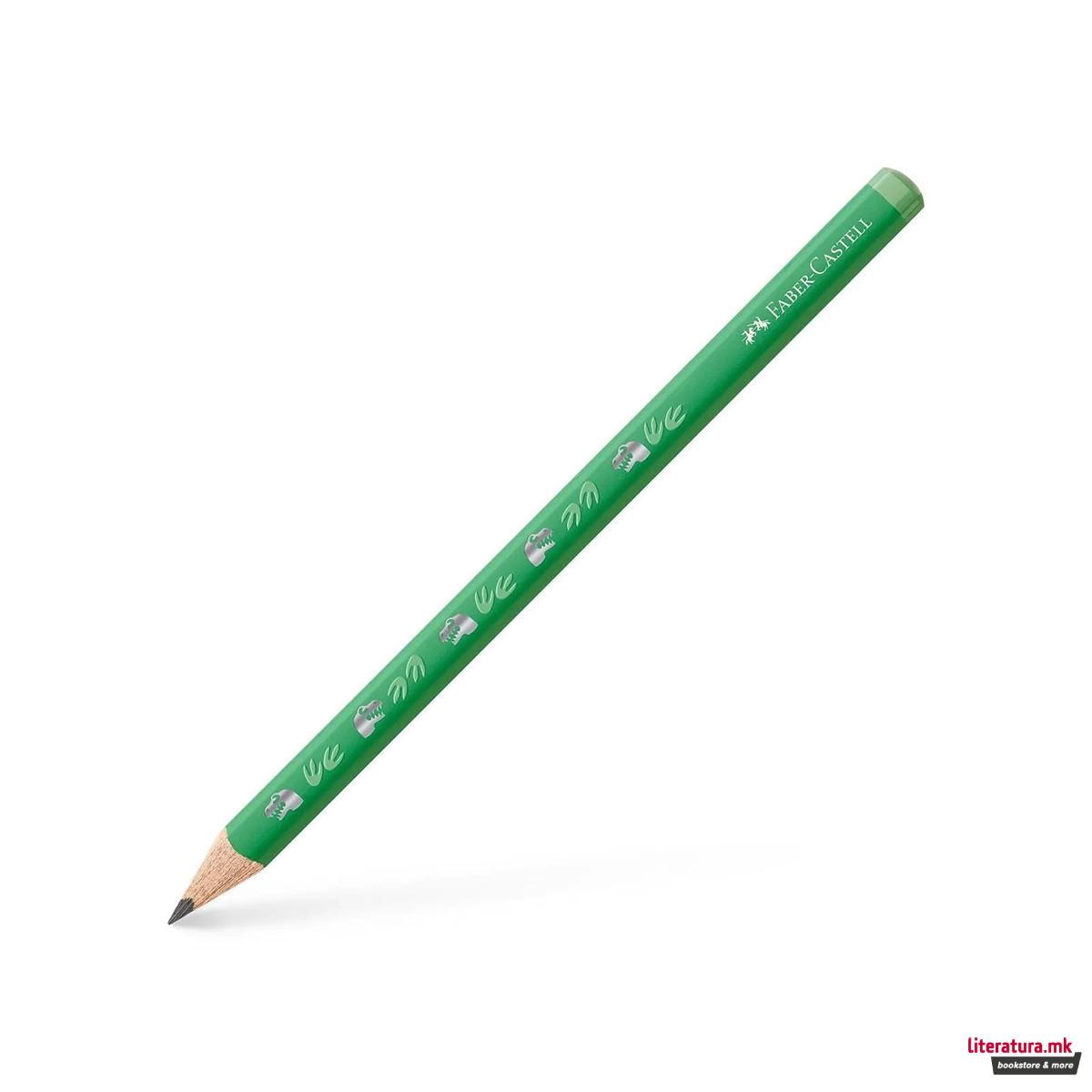 Молив HB, Dinosaur Jumbo, зелен 