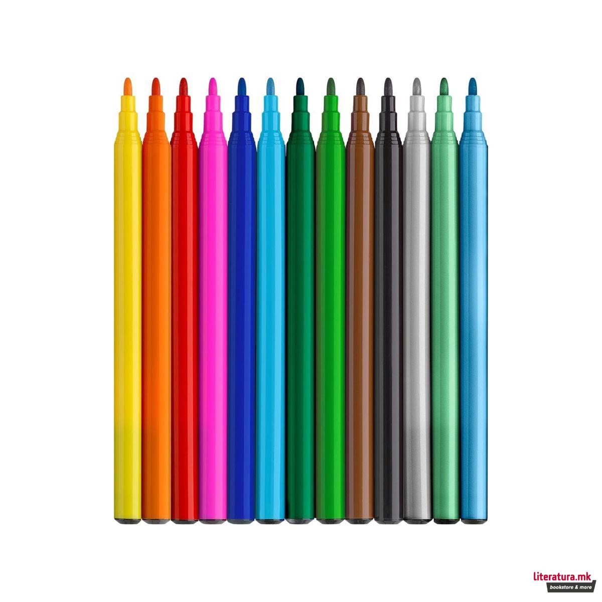 Фломастери + стикери, Dinosaur, 10+3 бои 