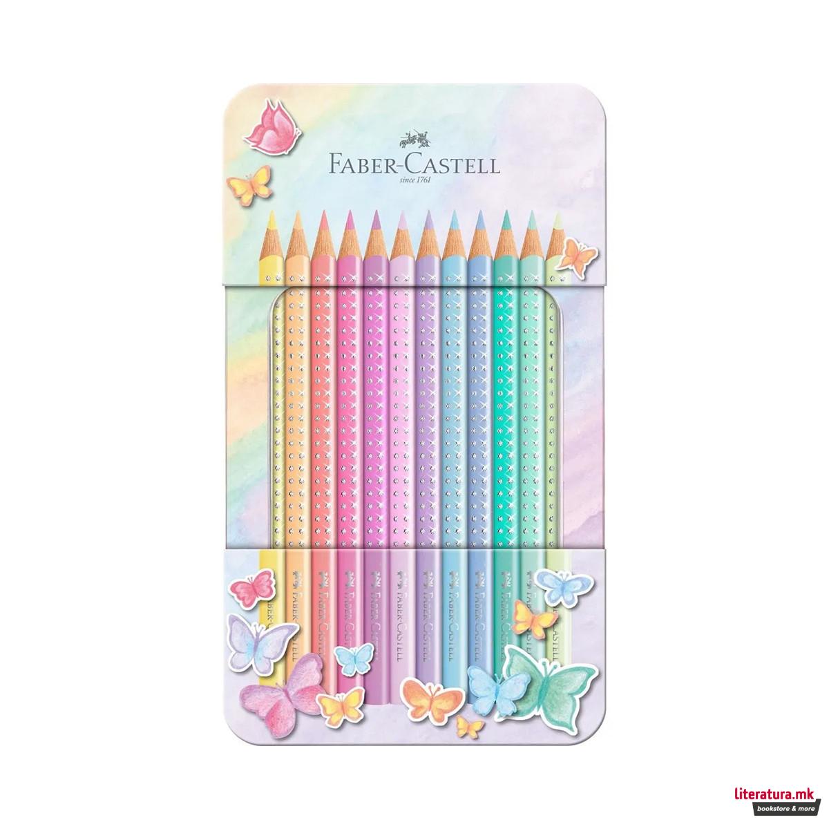 Дрвени боици, Sparkle - Pastel, 12 бои 