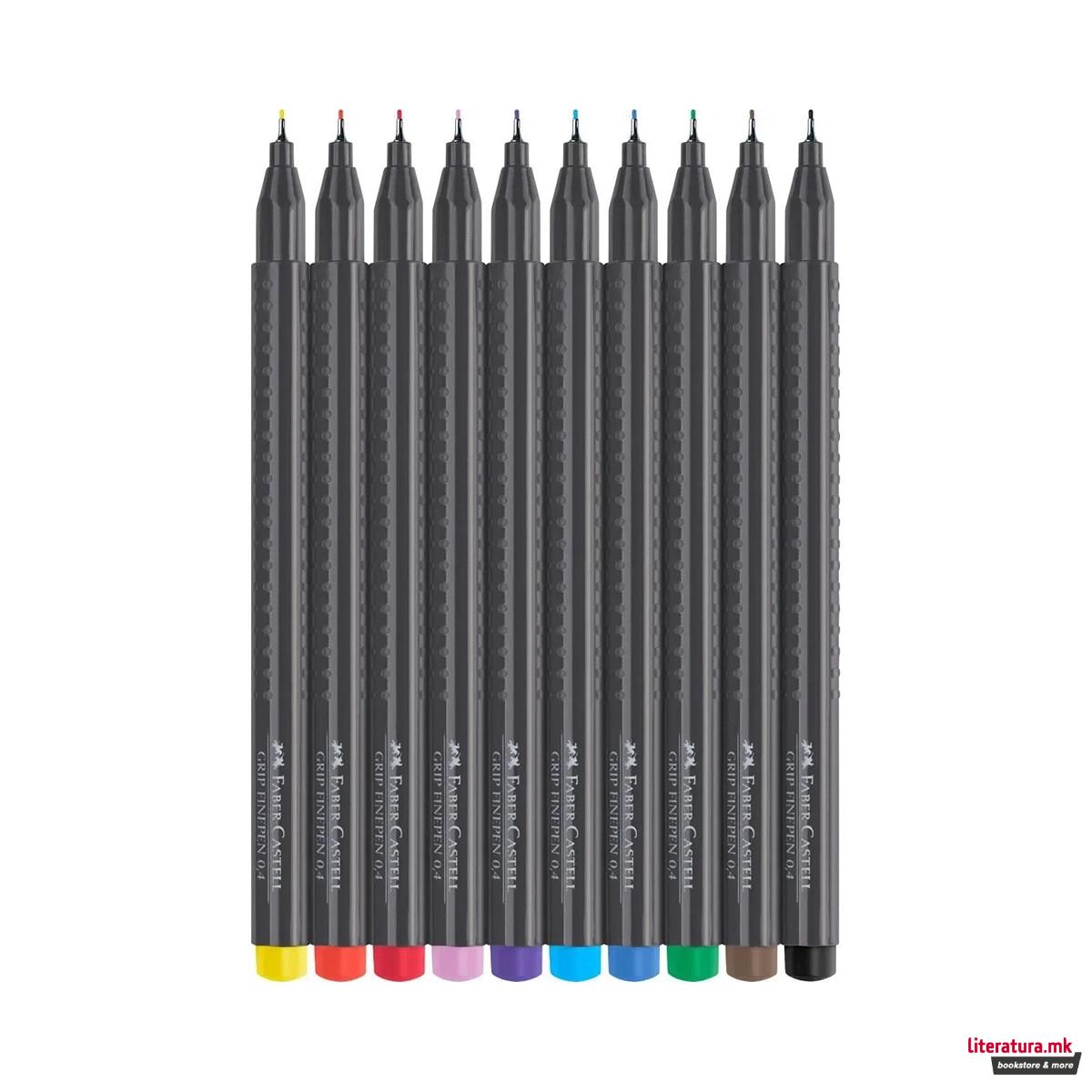 Сет фајнлајнери, Grip Finepen, 0.4mm, 10 бои 