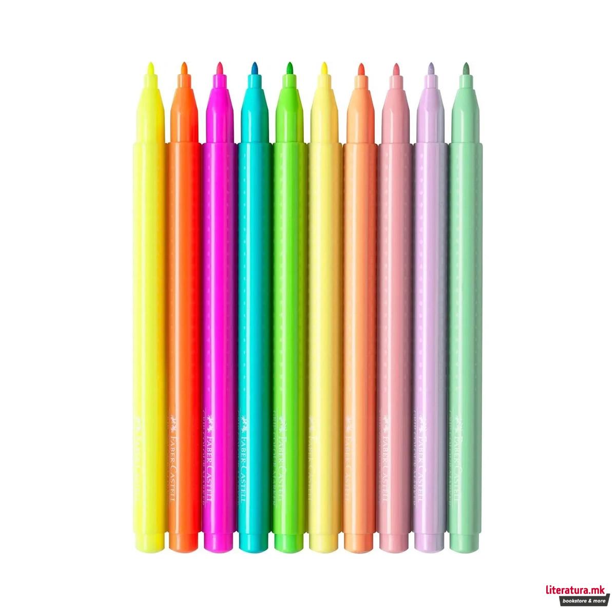 Фломастери, Grip Neon + Pastel, 5+5 бои 