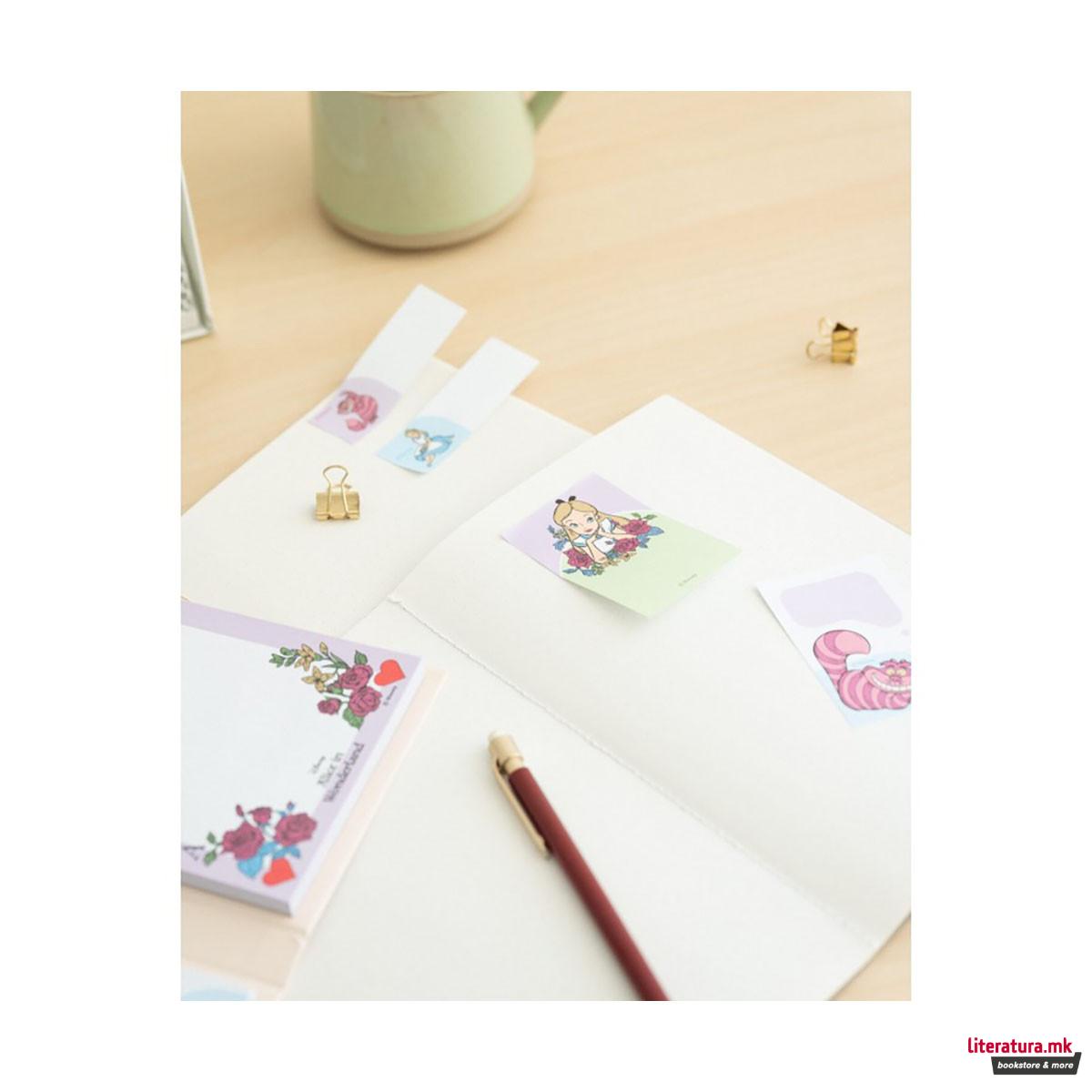 Мемо сет - нотес и мемо ливчиња, Disney: Alice In Wonderland 