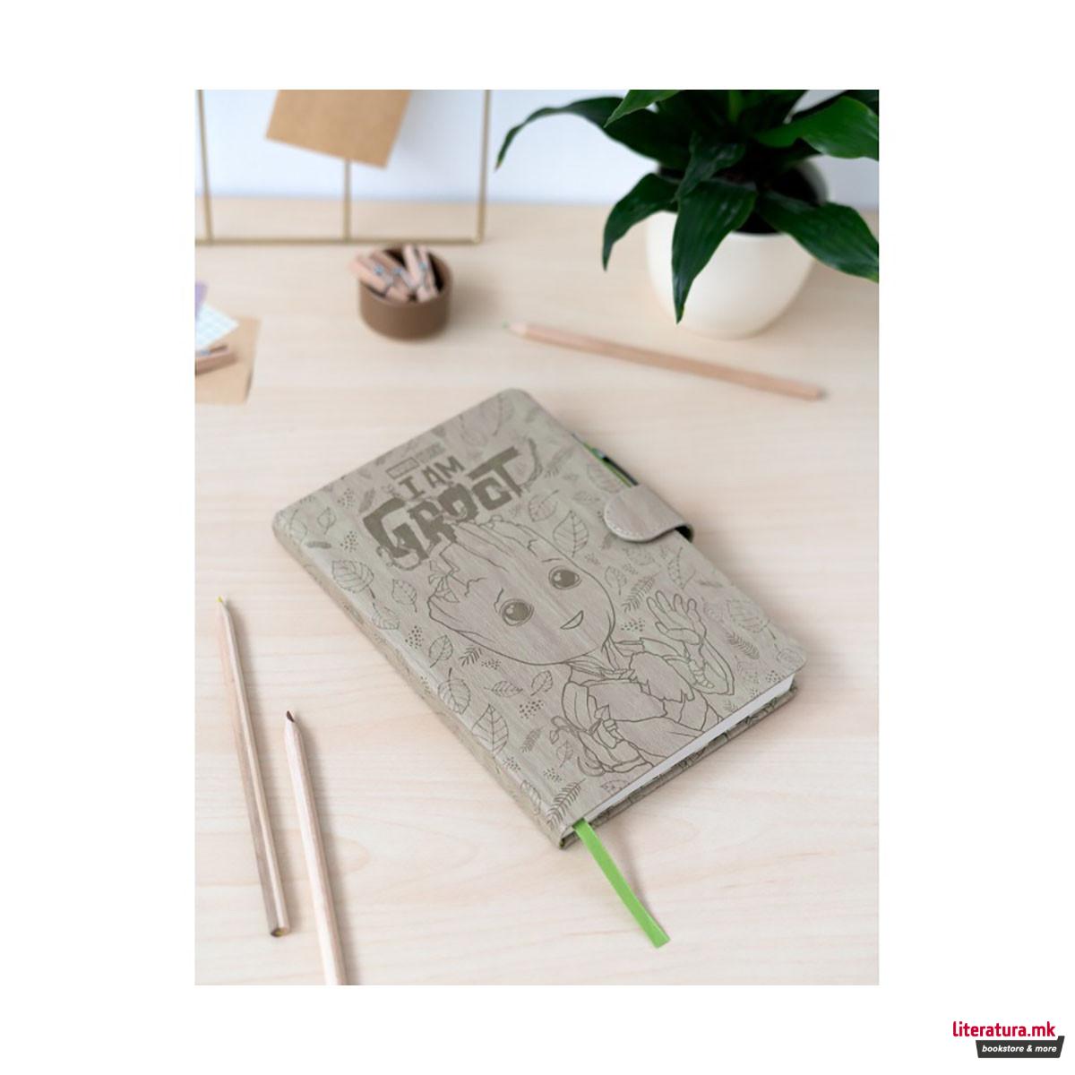 Нотес A5 со пенкало-проектор, Marvel: I Am Groot 