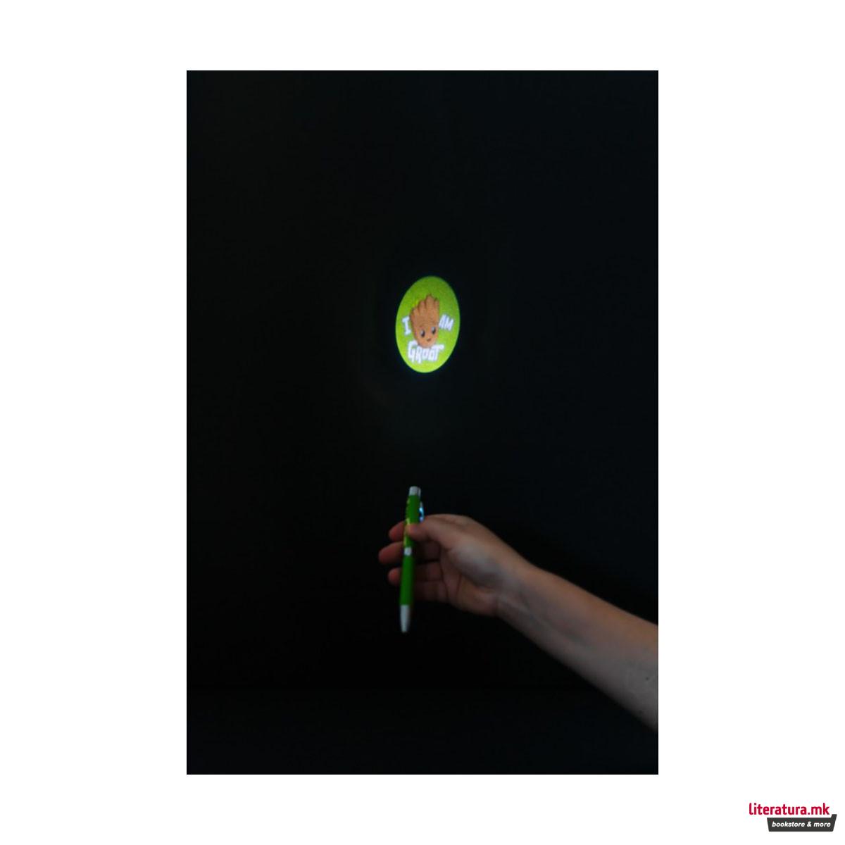 Нотес A5 со пенкало-проектор, Marvel: I Am Groot 