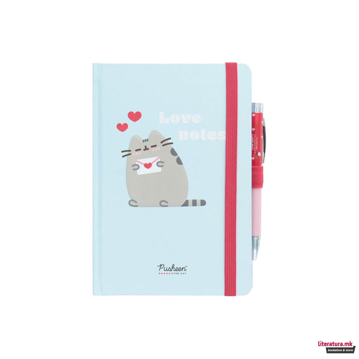 Нотес A5 со пенкало-проектор, Pusheen - Purrfect Love 