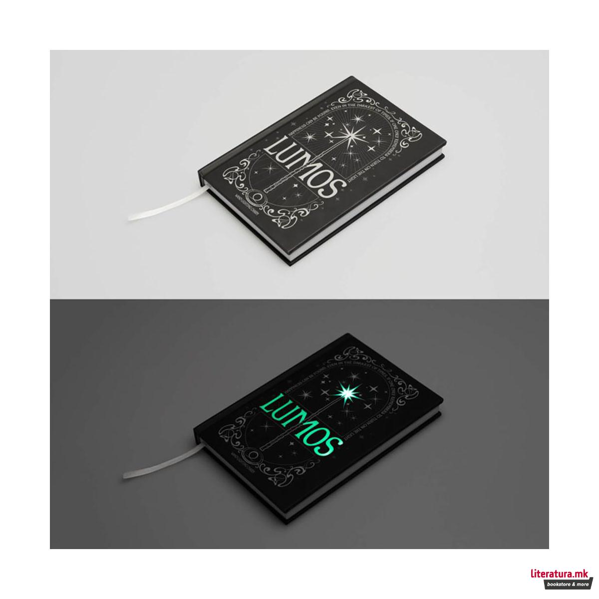 Нотес со светлечка корица, Harry Potter - Lumos Maxima 