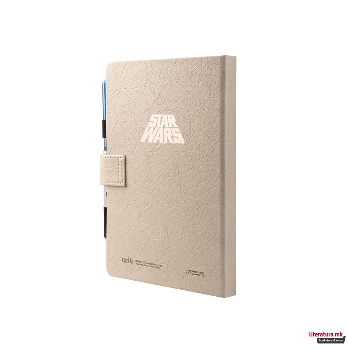 Нотес A5 со светлечко пенкало, Star Wars - Luke Skywalker 