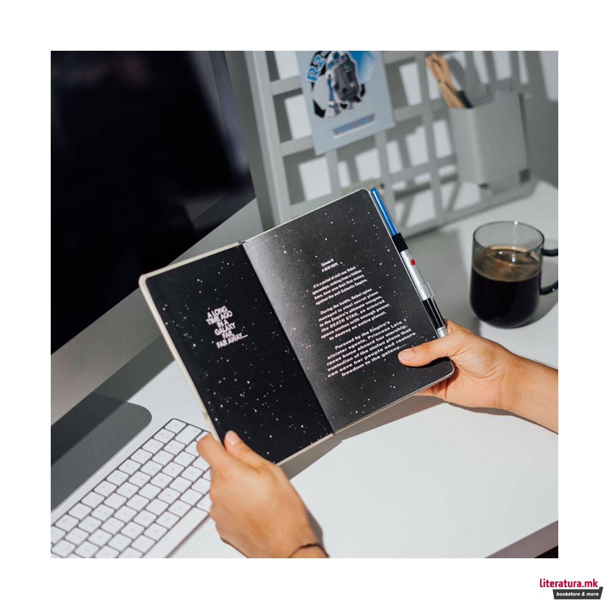 Нотес A5 со светлечко пенкало, Star Wars - Luke Skywalker 