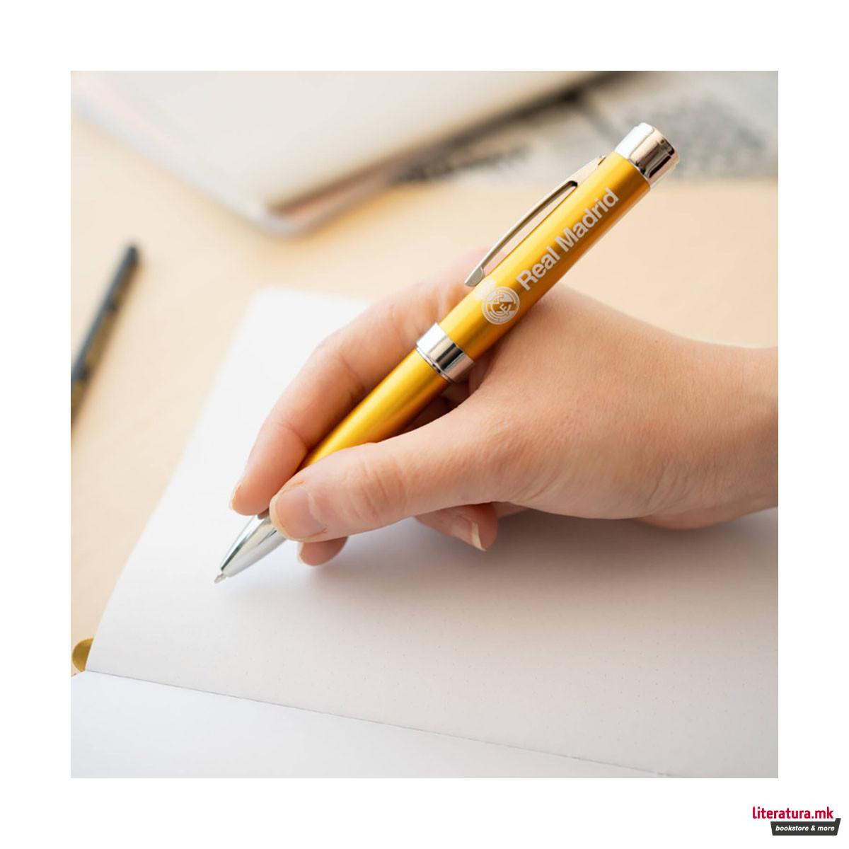 Нотес A5 со светлечко пенкало, FC Real Madrid 